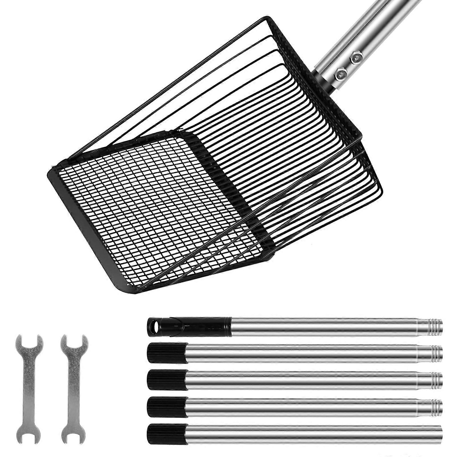 Large Chicken Poop Scooper with Detachable Handle Stainless Steel Litter Scooper