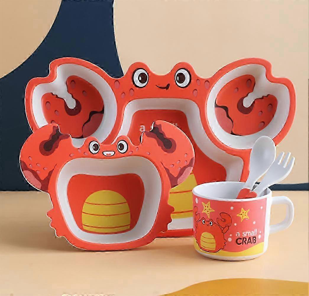 Kids Plate Set Bamboo Toddler Plates Dinnerware Dinnerware Set