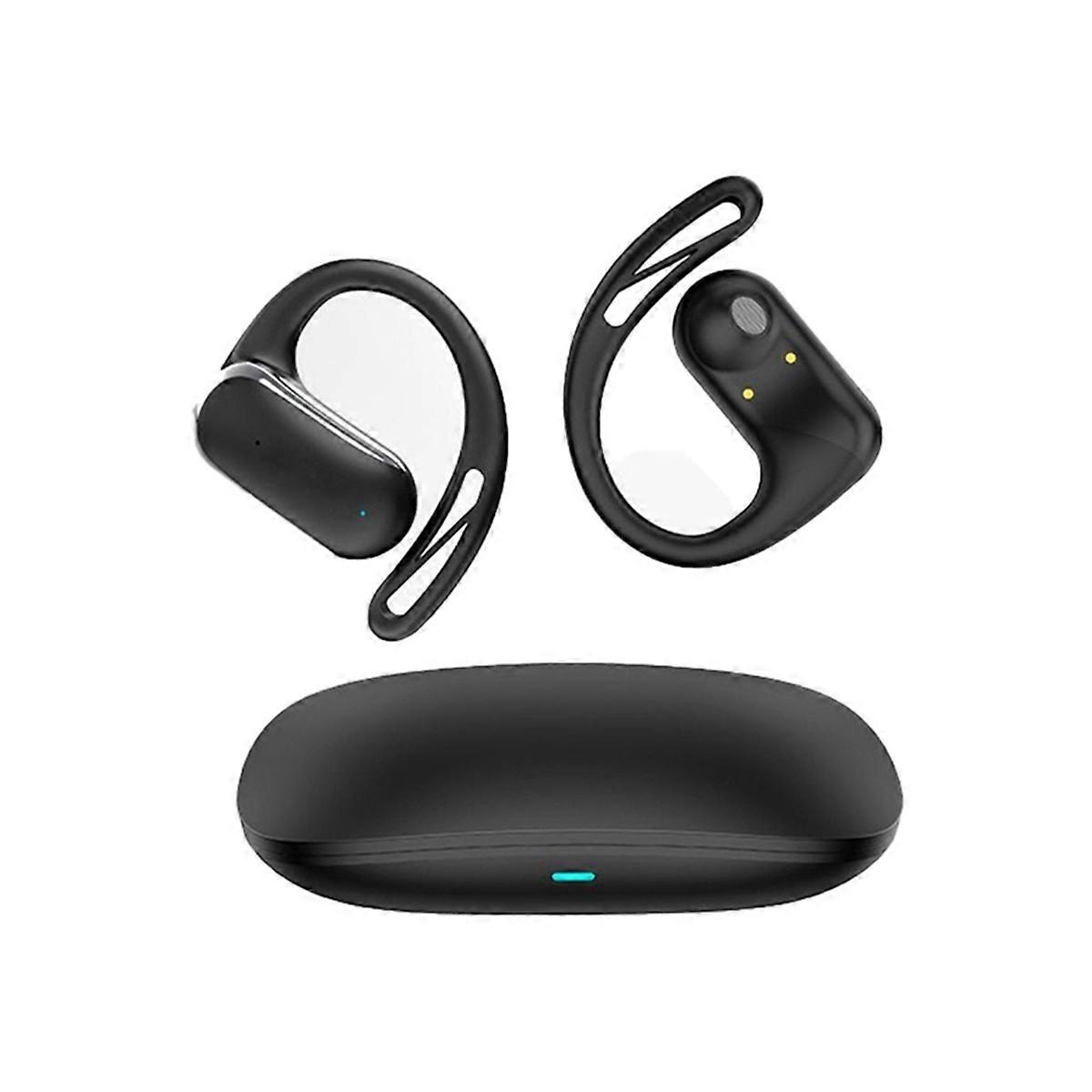 Bluetooth Translation Headset Ear-Mounted Open Translation Headset 144 Languages Translation Headset Black