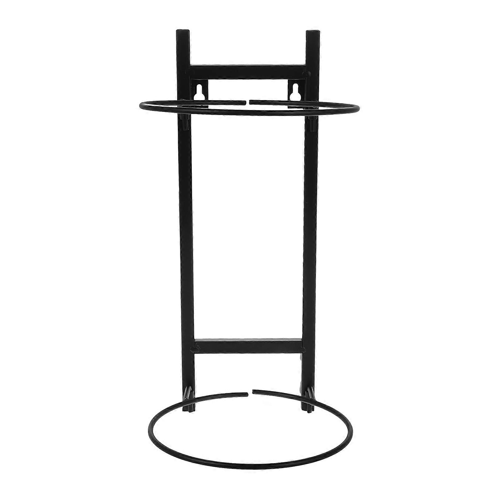 Hemoton 1 Set Ball Holder Wall Mount Stand for Basketball Football Soccer Volleyball Rugby with Round Base for Display and Storage