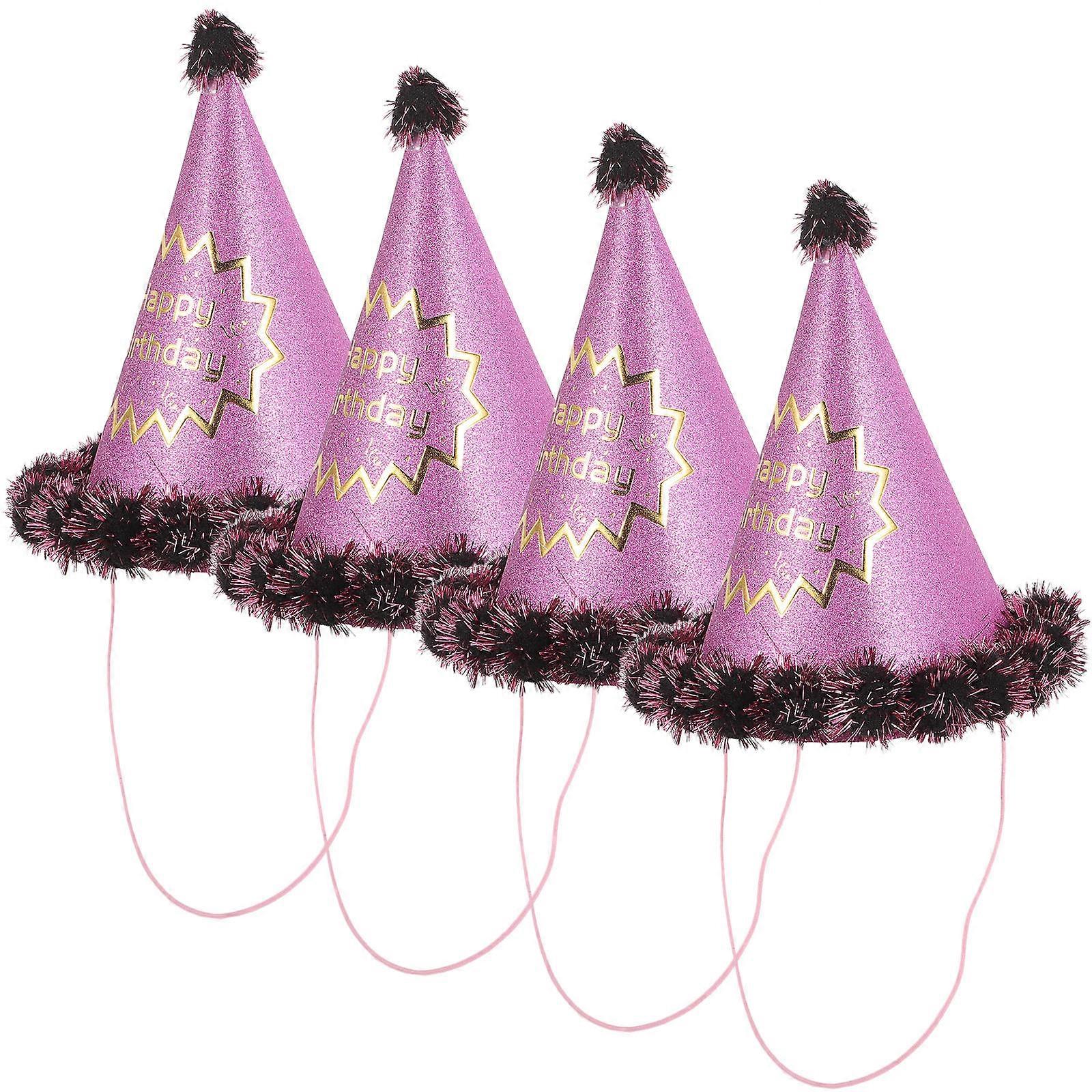 Kids Party Headwear Cone Hat Glitter Birthday Party Hats 19*16.5CM