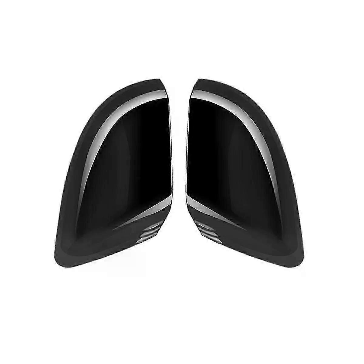 Car Rear View Mirror Cover Caps Shell Trim Frame Fit For  Hyundai KONA + Car Trim Accessories Bright Black