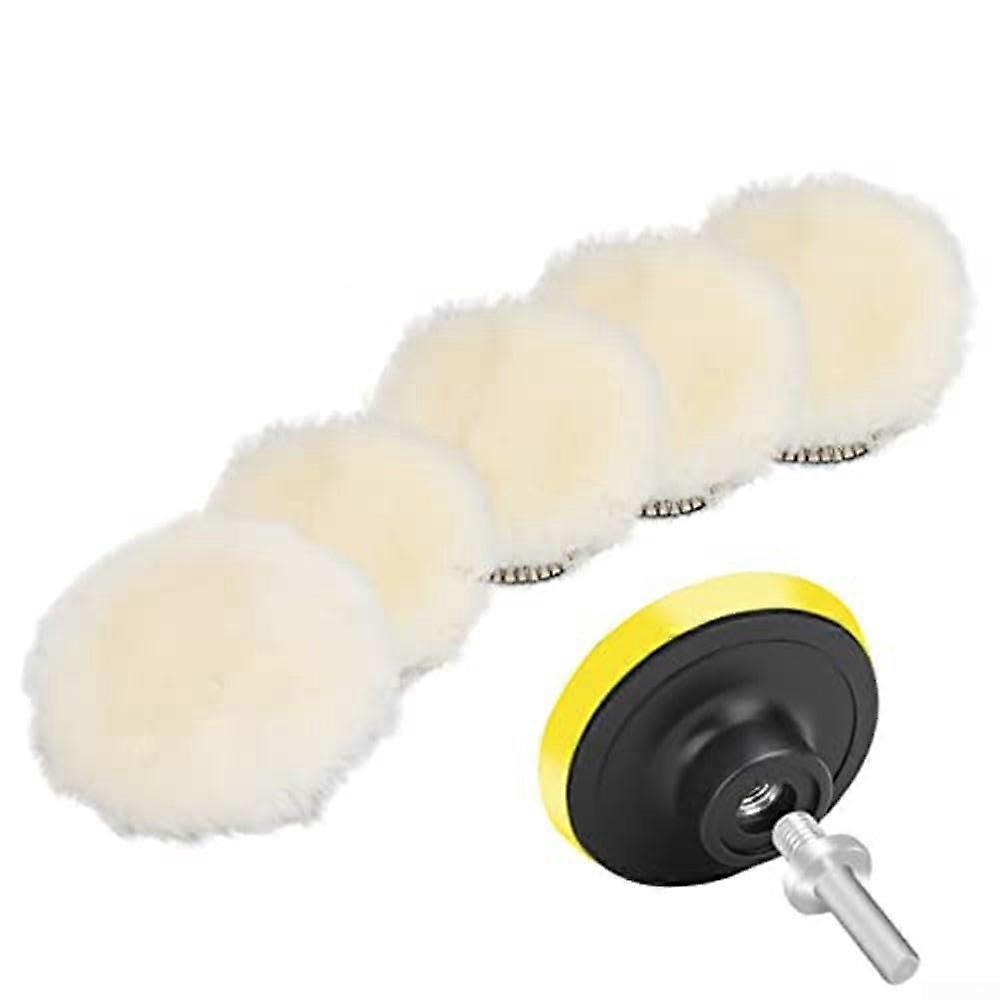 M10 Compatible Polishers 7Piece Soft Wool Pad Set For Vehicle Protection