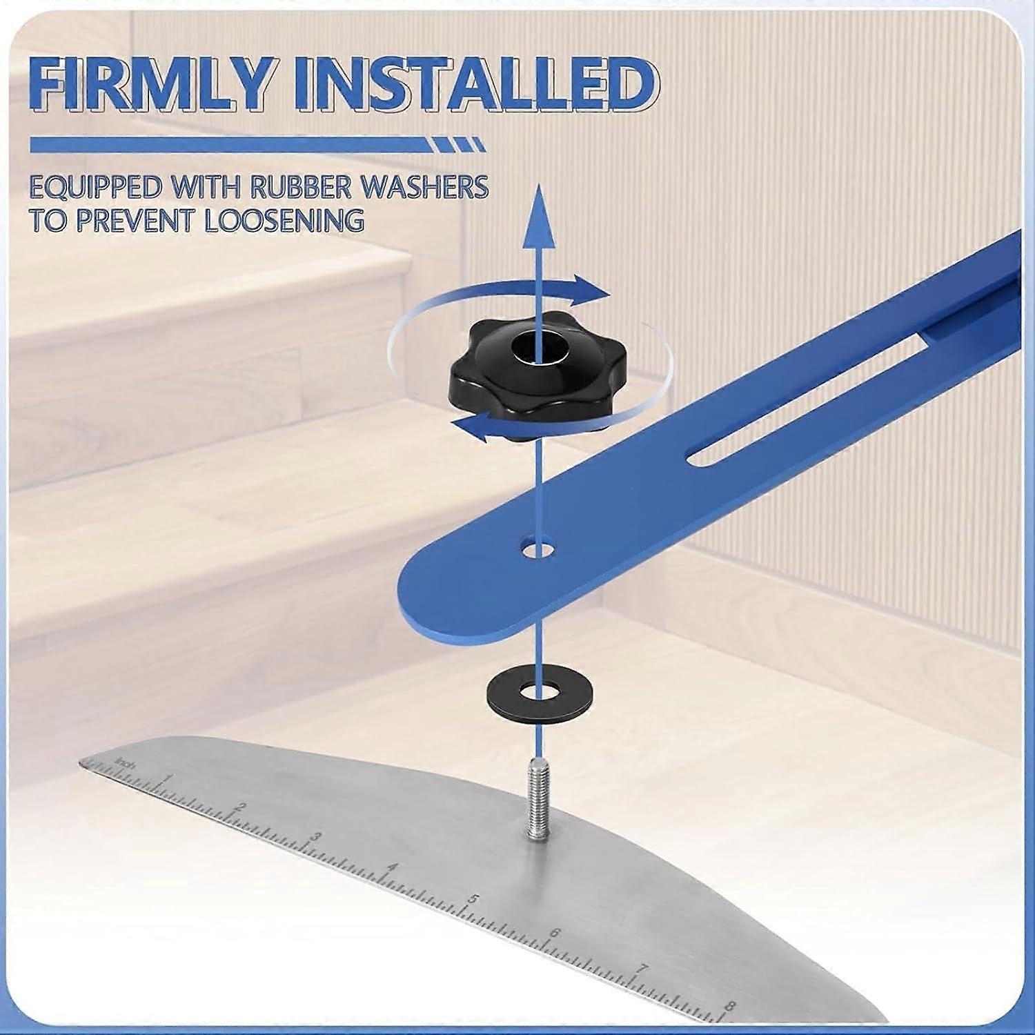 Stair Tread Jig - Adjustable Folding Ruler 11-60 Inch, Multi-Functional ...