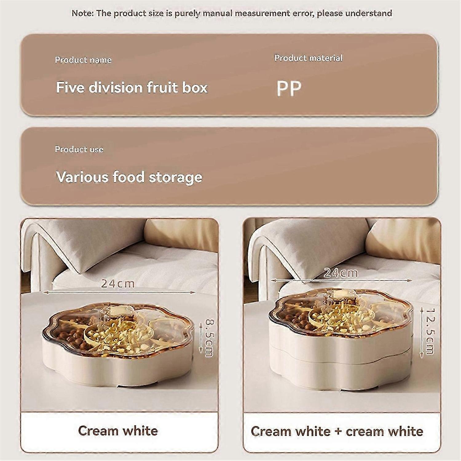 Double-Layer Multi-Purpose Luxury Box Snacks Put Chinese Dried Fruit Storage Room Coffee Table High-Grade Candy Box,B