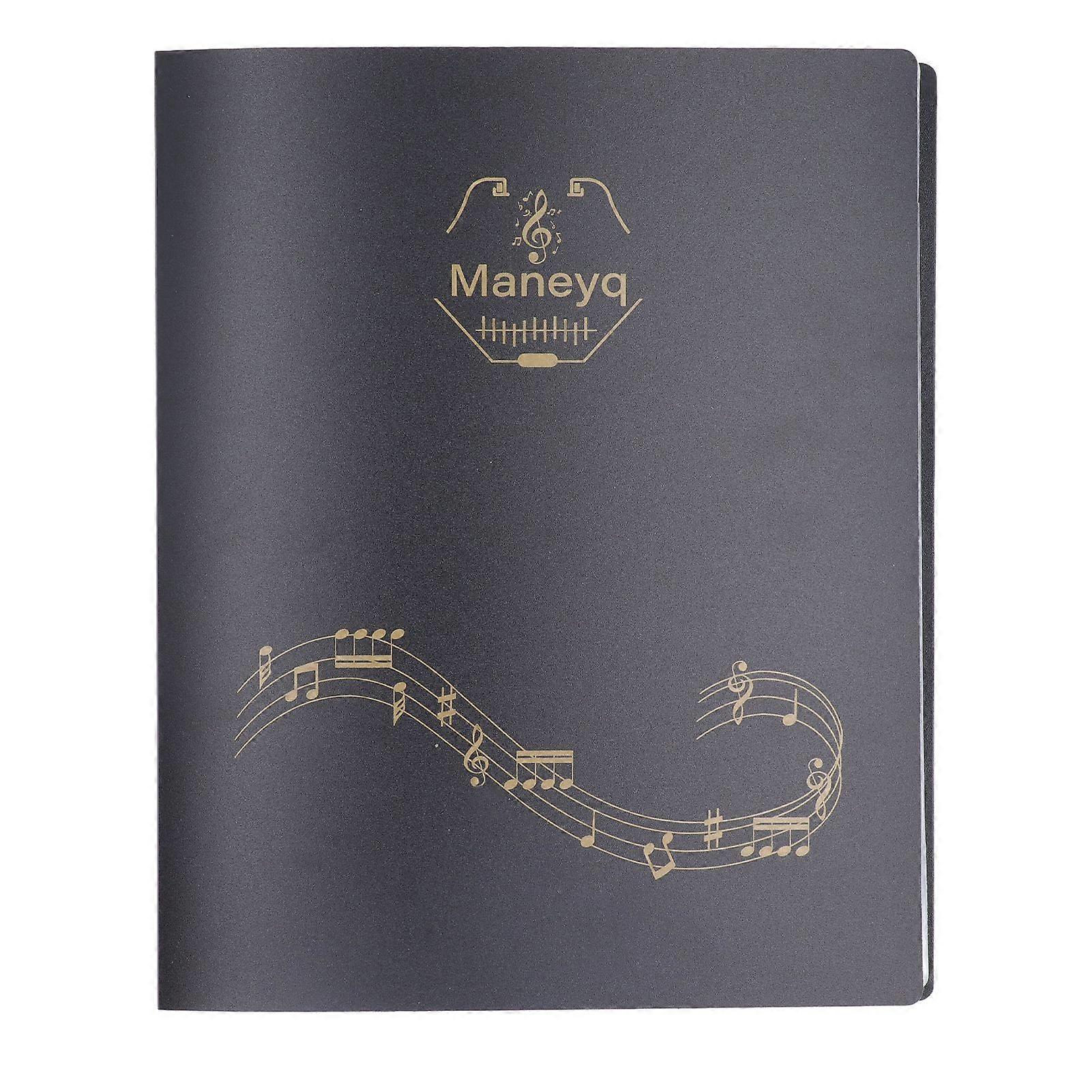 Polypropylene sheet music folder, 60-page capacity, writable, for storing sheet music and documents