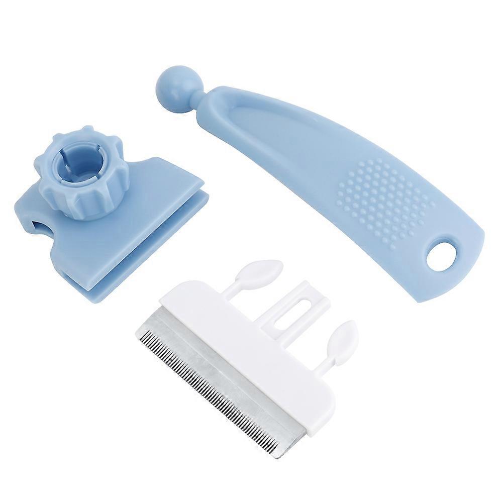 Pet Comb with Replaceable Blade 14.5cm Blue for Small Medium Dogs
