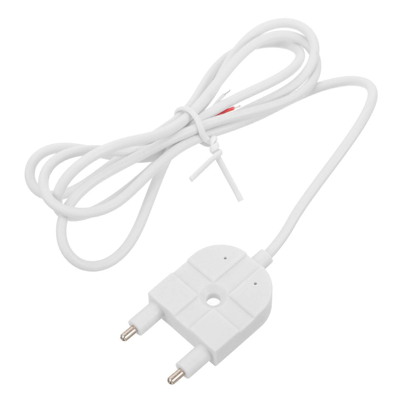Water Detection Probe Water Leak Alarm for Business Owners Plastic White for 1Pcs