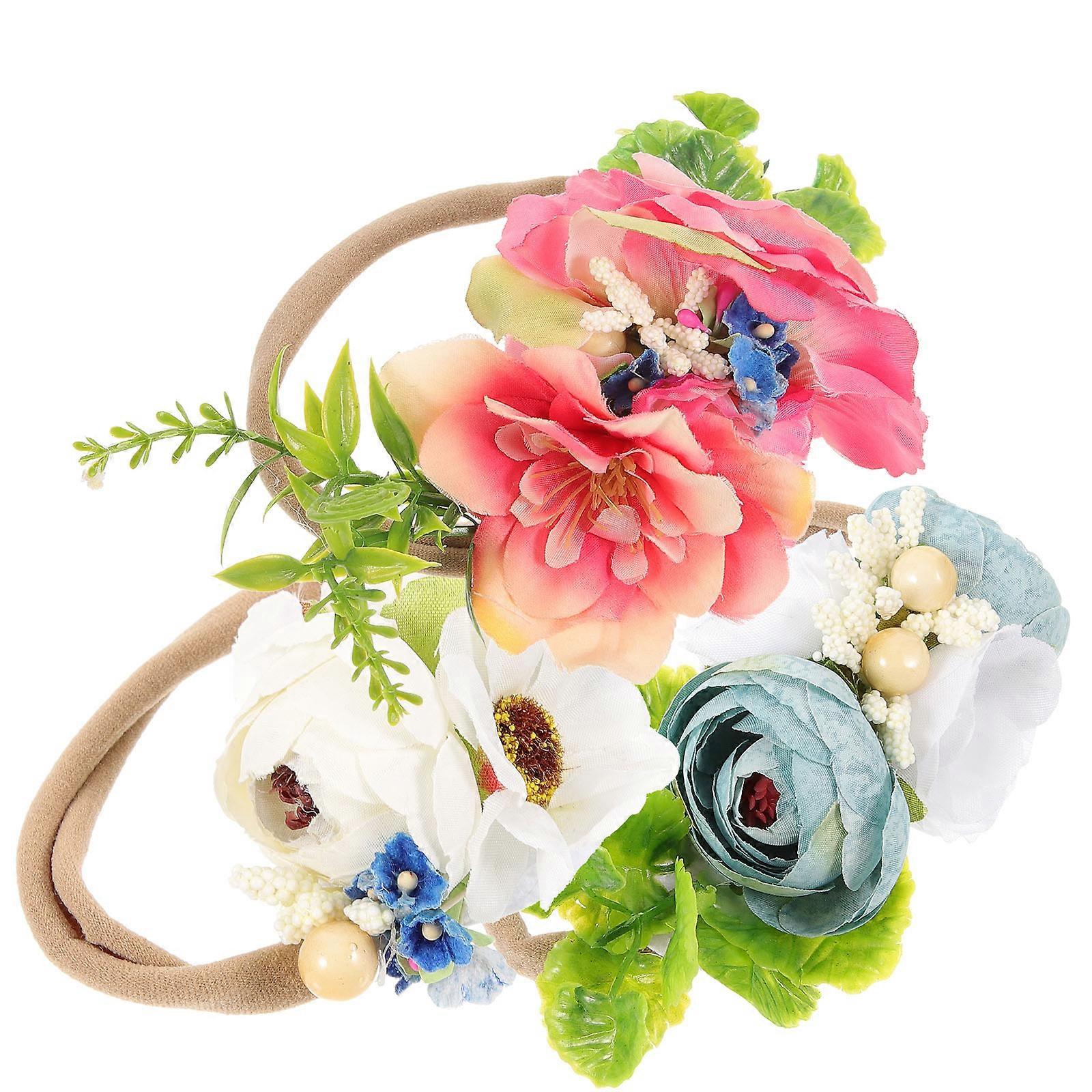 Hairband Sets Circular Headband Fashion Headdress Assorted Color Elastic 3Set