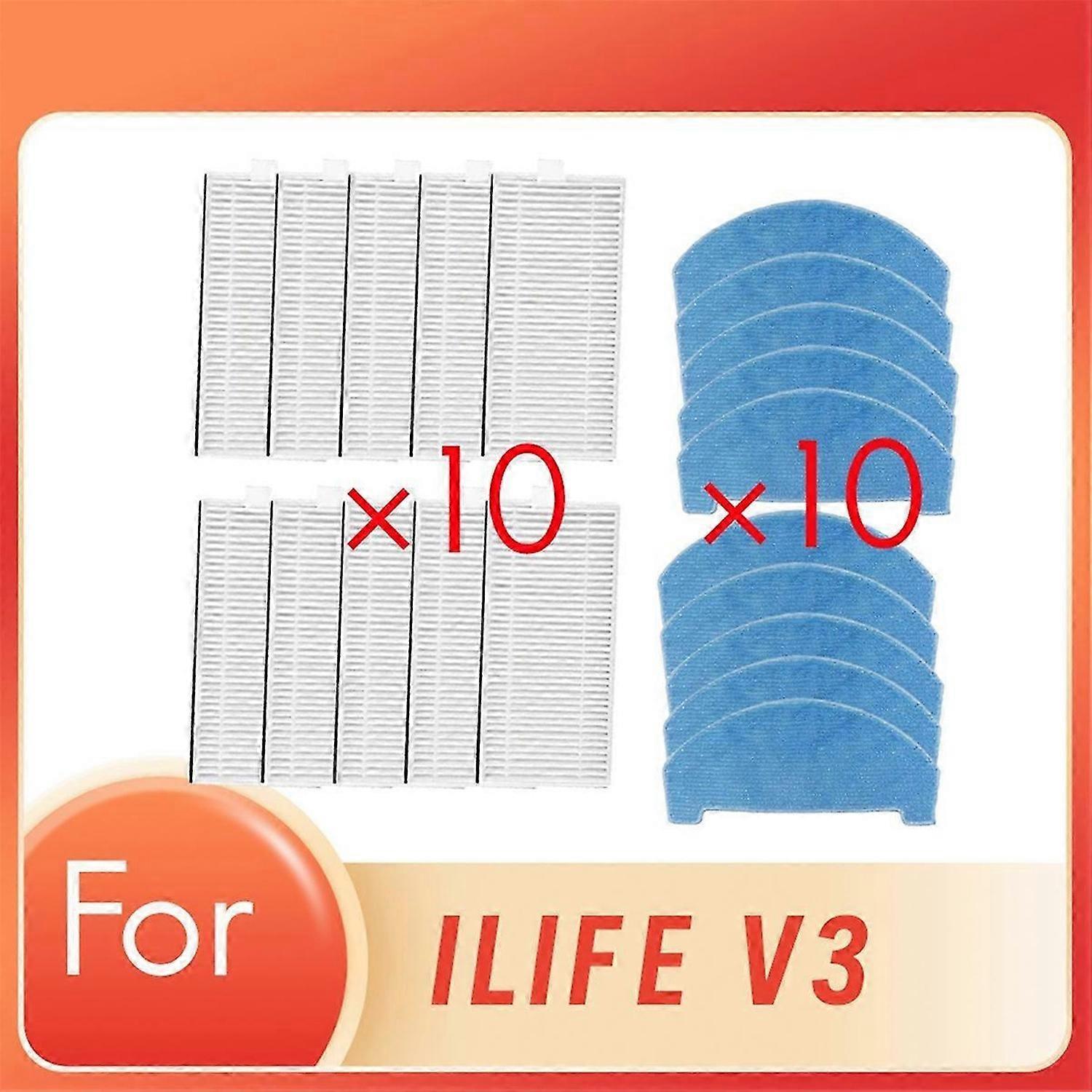 20Pcs for ILIFE V3X Sweeping Robot Cleaner Parts Replacement