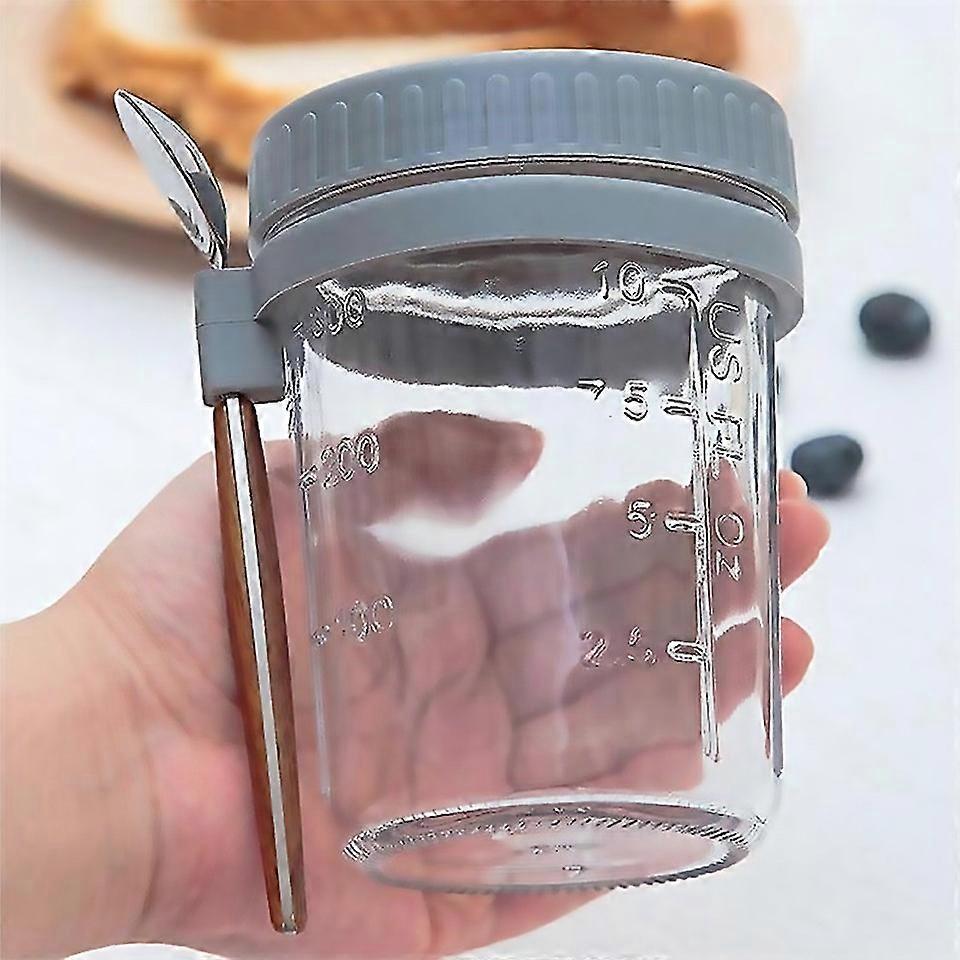 For 4pcs Overnight Oats Containers With Spoons Airtight Oatmeal Overnight Oat Jars With Measurement