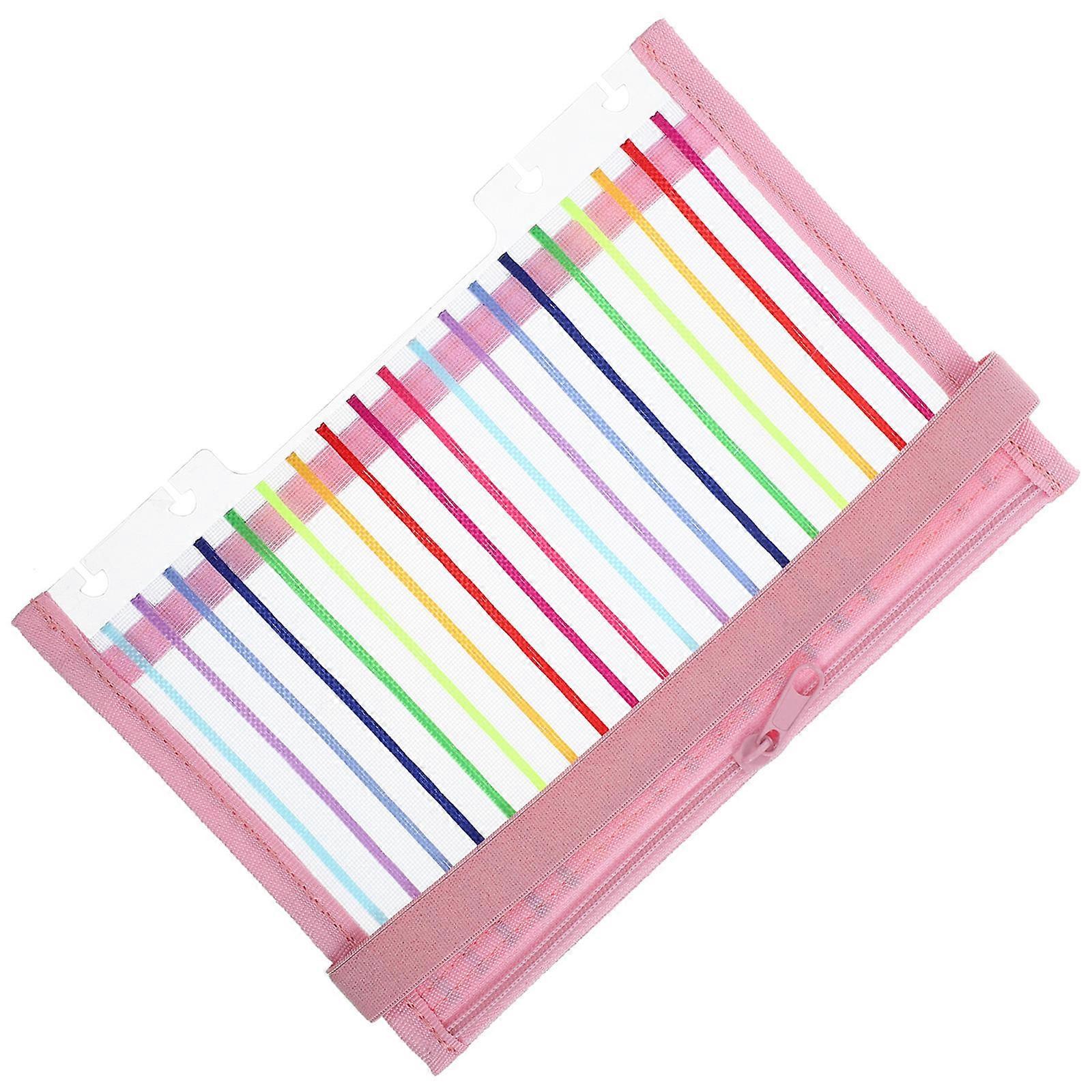 Loose-Leaf Notebook Accessory Transparent Zipper Pocket For Daily Use And School 1Pcs