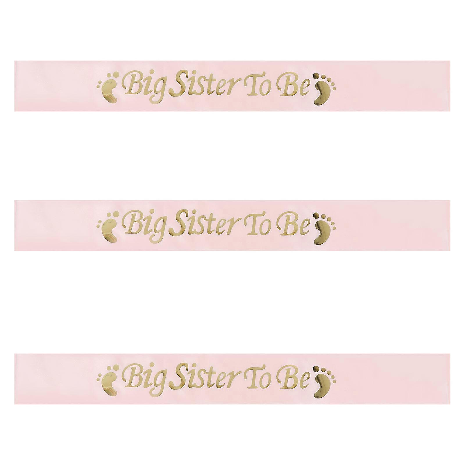 Party Etiquette Belt Satin Sashes for Use 3Pcs Pink Set