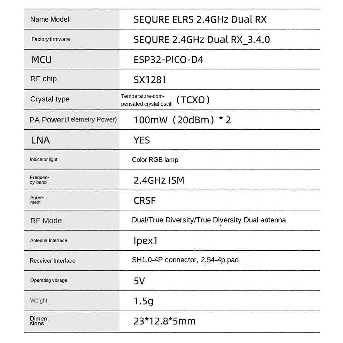 2.4GHz Dual RX True Diversity Dual Antenna Receiver FPV A