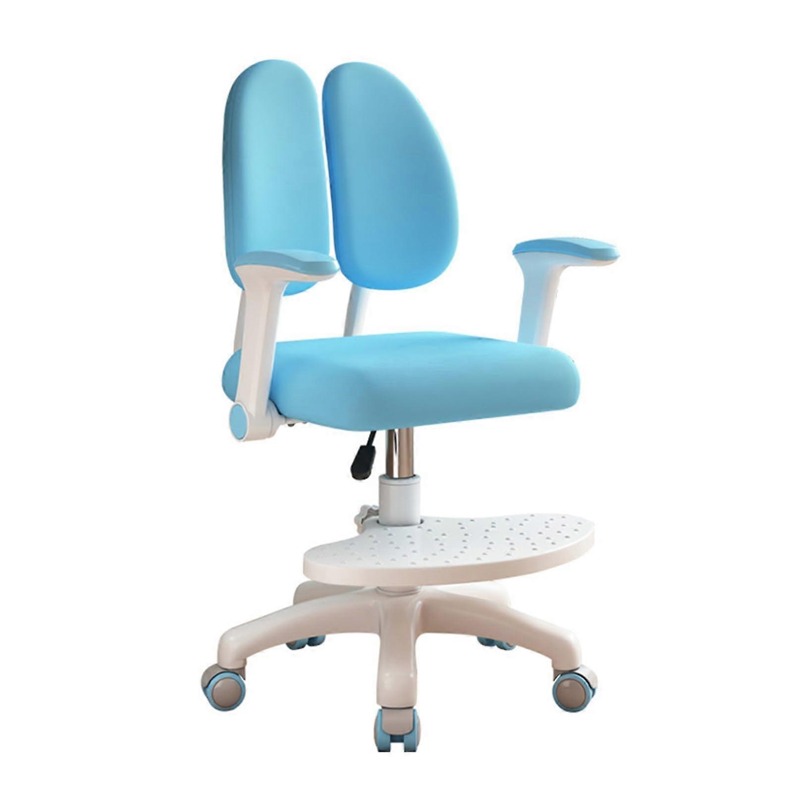 Kids Desk Chair With Adjustable Seat Height And Depth, Posture Correction, SitLock Casters, Adjustable Armrests, Blue