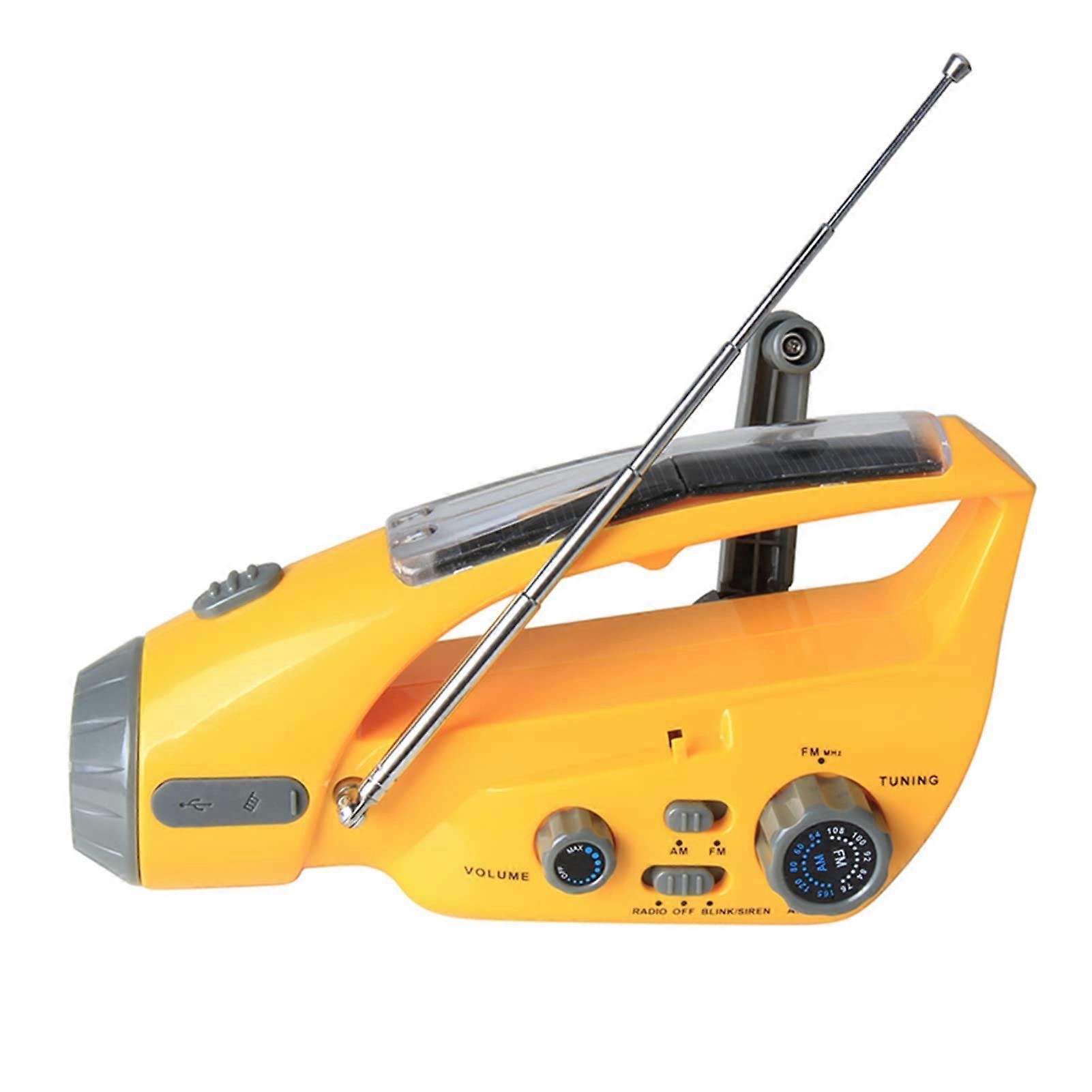 Crank Dynamo Radio AM/FM Hand Crank Dynamo Powered Rechargeable Emergency Flashlight