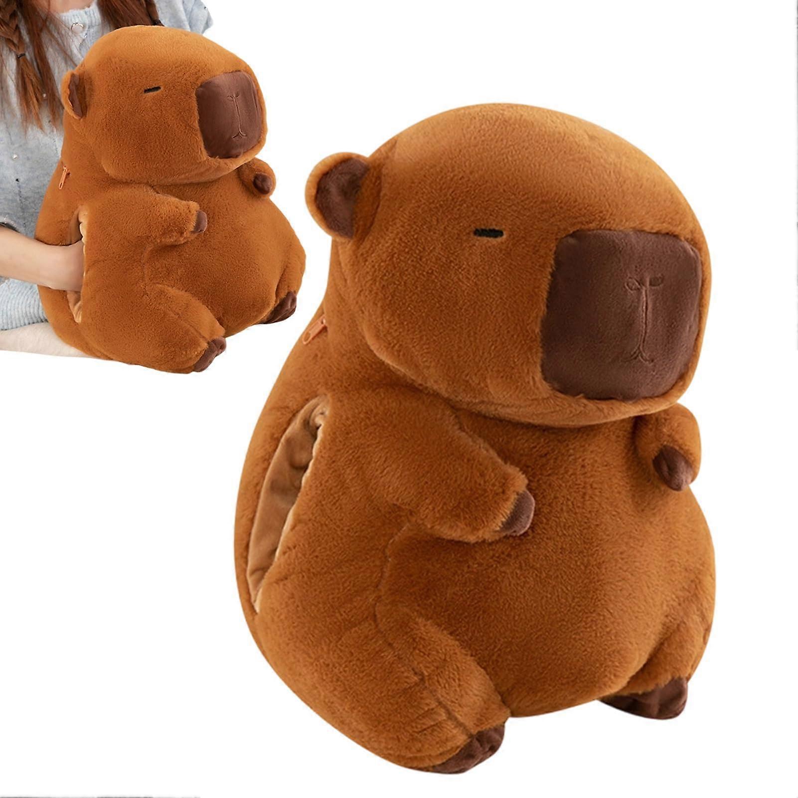 Hand Warmth Pillow Capybara Plush Hand Warmer, 40 Cm Heat Cushion With Hot Water Bottle, Soft Winter Cuddly Toy