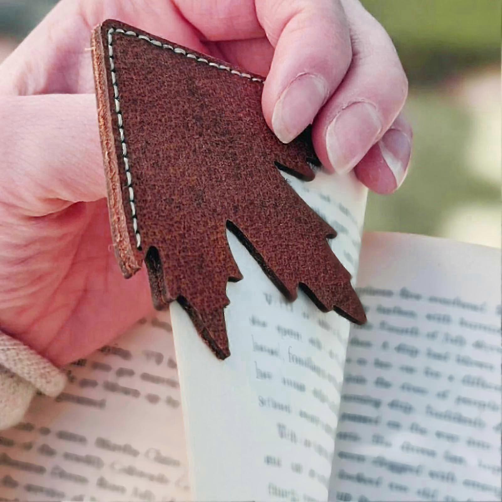 Maple Leaf Leather Bookmark - Decorative & Wearable for Students and Book Lovers 2025