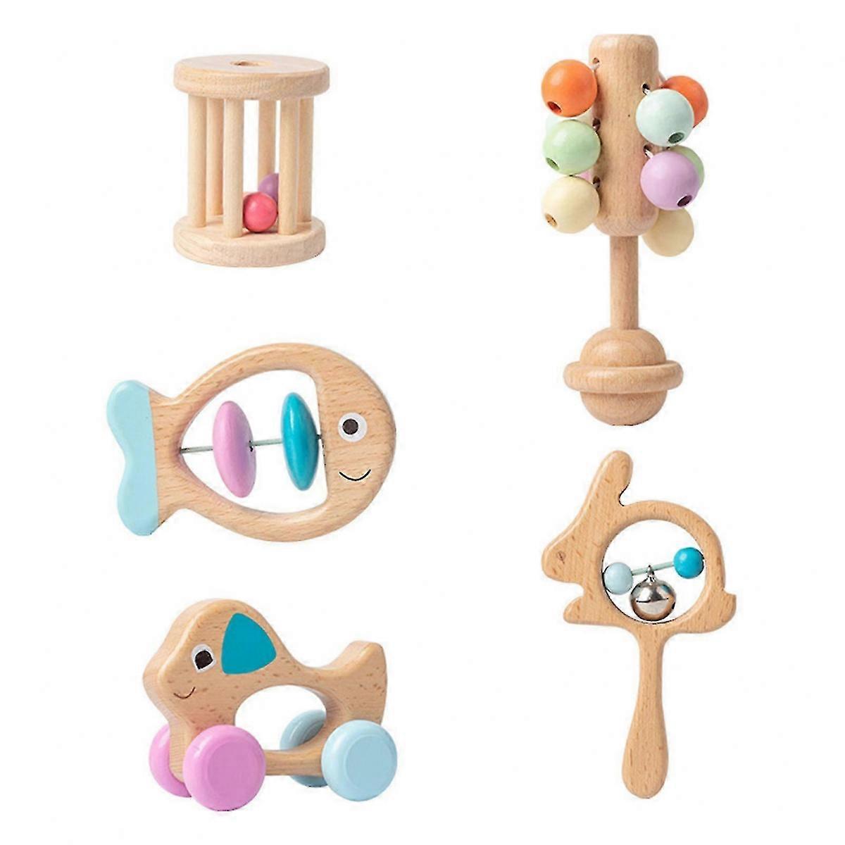5 Pcs Rattle Bell For Kid's Improve Hand-eye Coordination Tool For Home