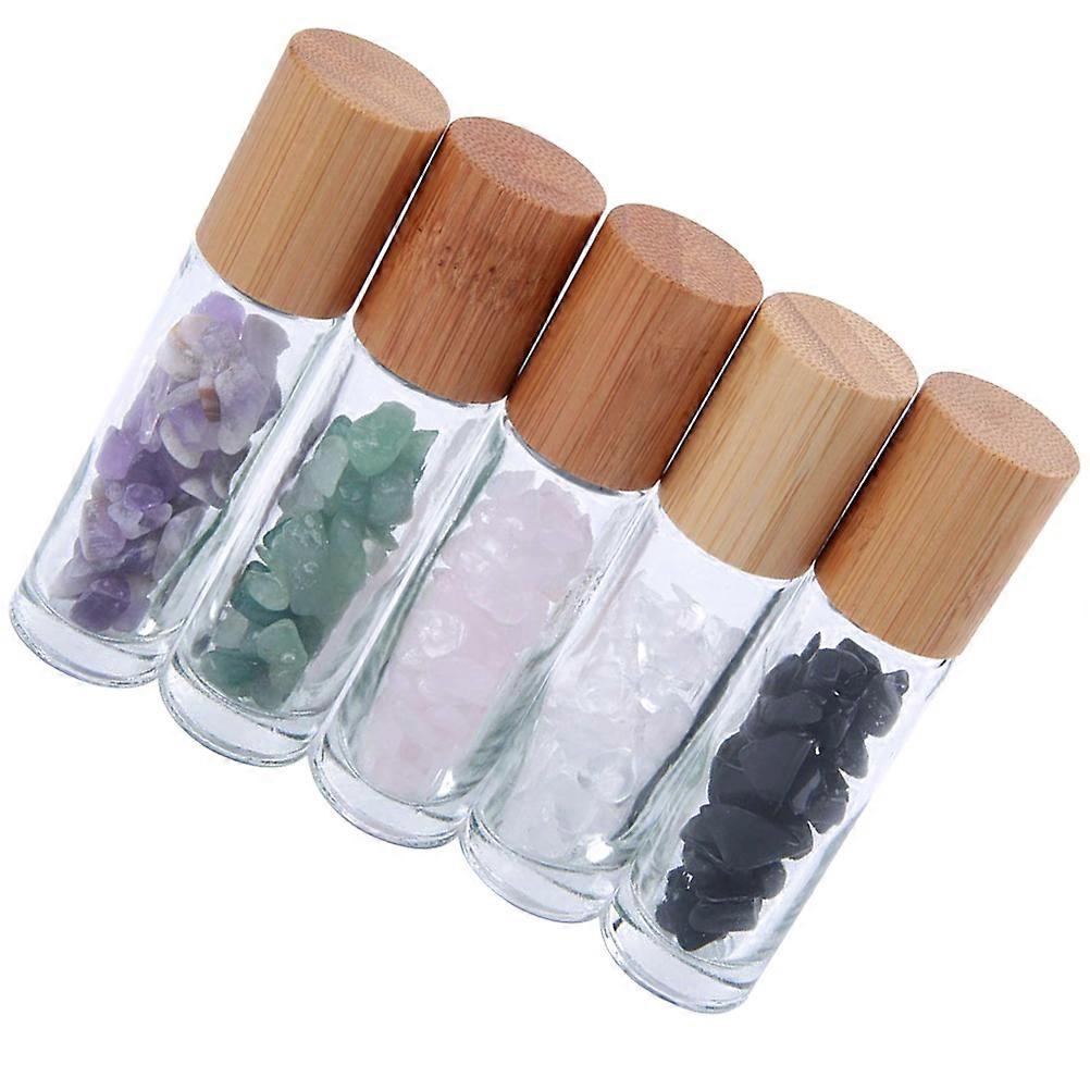 Crystal Roller Bottle Green for Essential Oil Use 5Pcs Pack