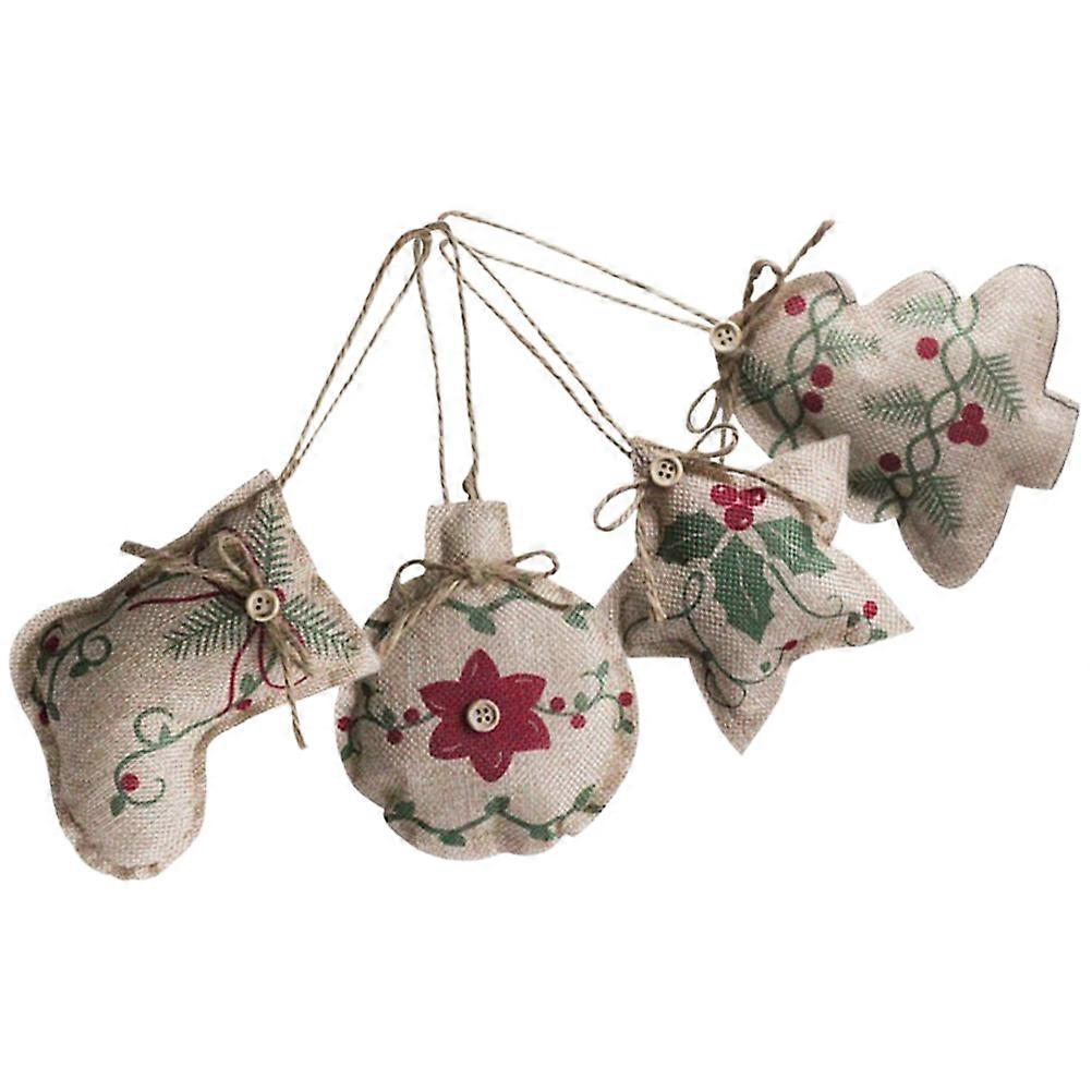 Hanging Xmas Tree Ornament 16Pcs Assorted Favor Ideal For Christmas Tree Decoration And Supermarket Decoration With Multiple Style Choices