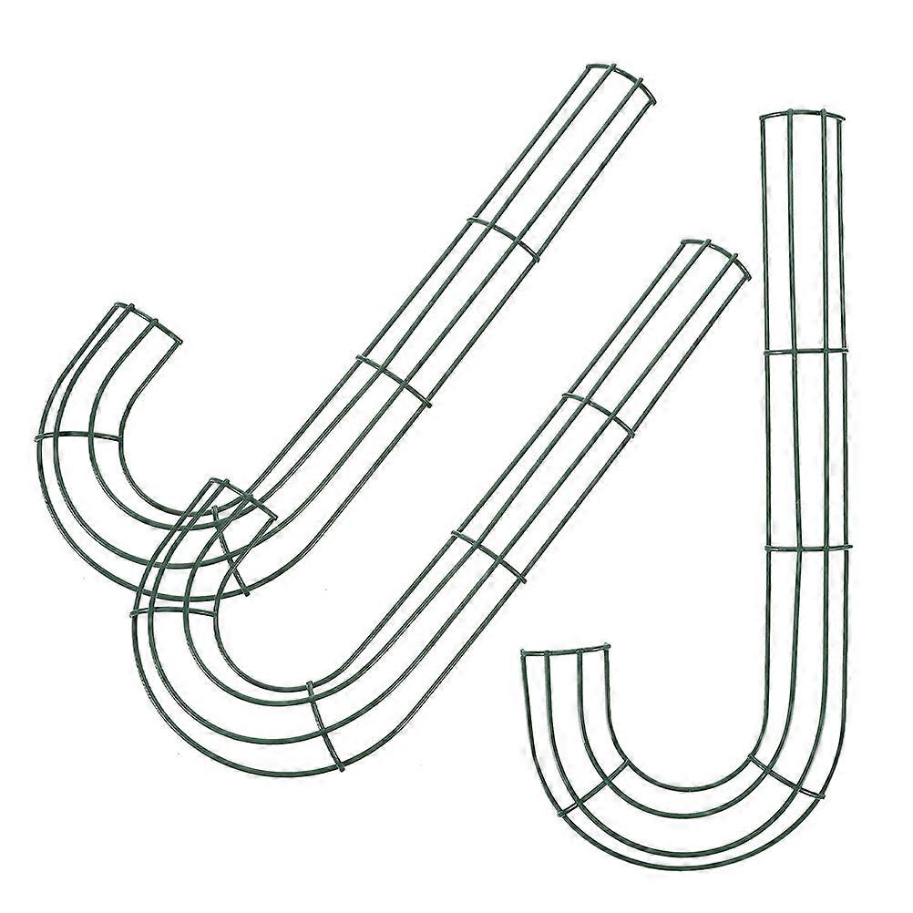 Iron Candy Cane Wreath Frames for DIY Use 6Pcs Christmas Craft Supplies