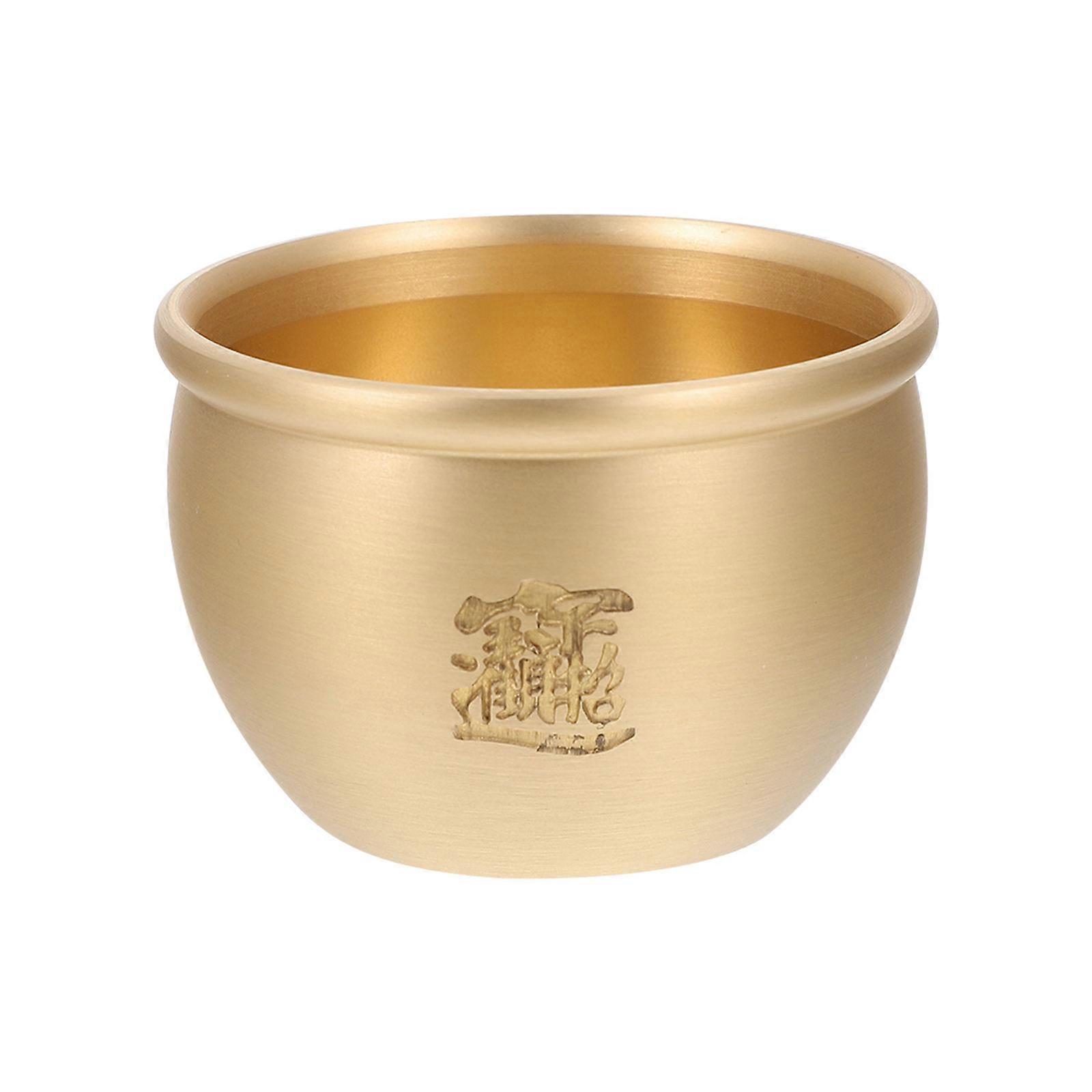 Polishing Copper Ashtray Creative Desktop Decoration For Home Use 7.5X7.5X5CM Round Storage 1Pack