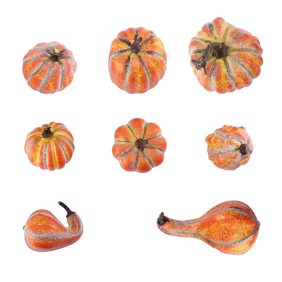 Decorative Pumpkin Artificial Pumpkin for Decoration 16Pcs Light Yellow