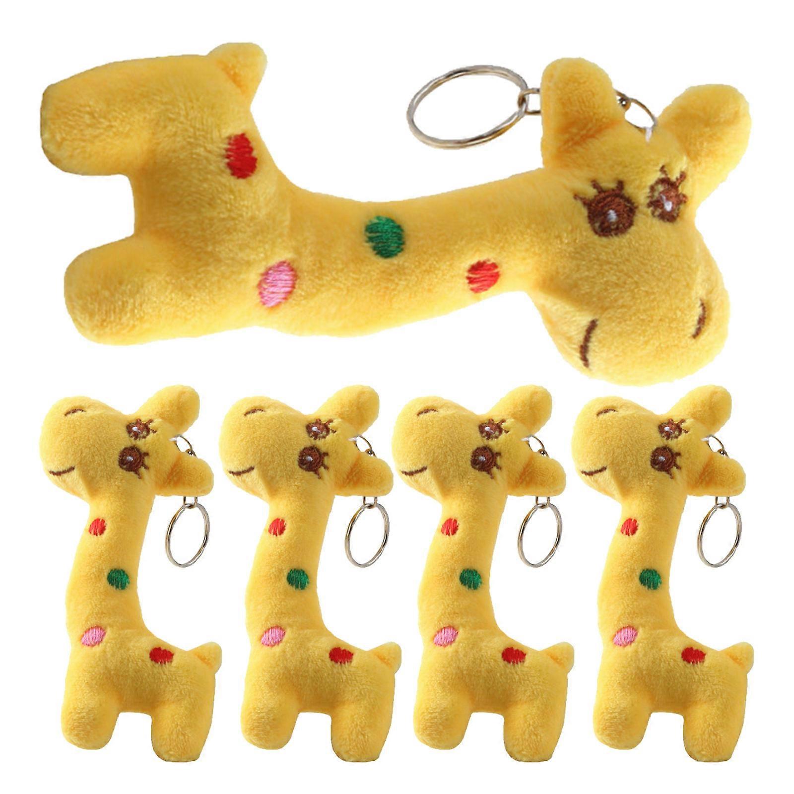 Cartoon Giraffe Key Ring Pendant For Children And In Random Color 25 Pcs For Daily Use