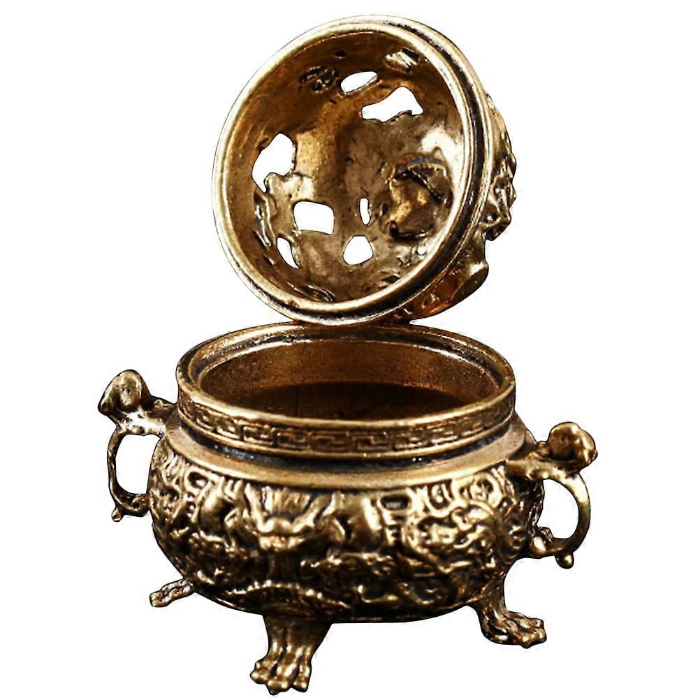 Tabletop Brass Incense Burner Mini Holder for Meditation 3Pcs