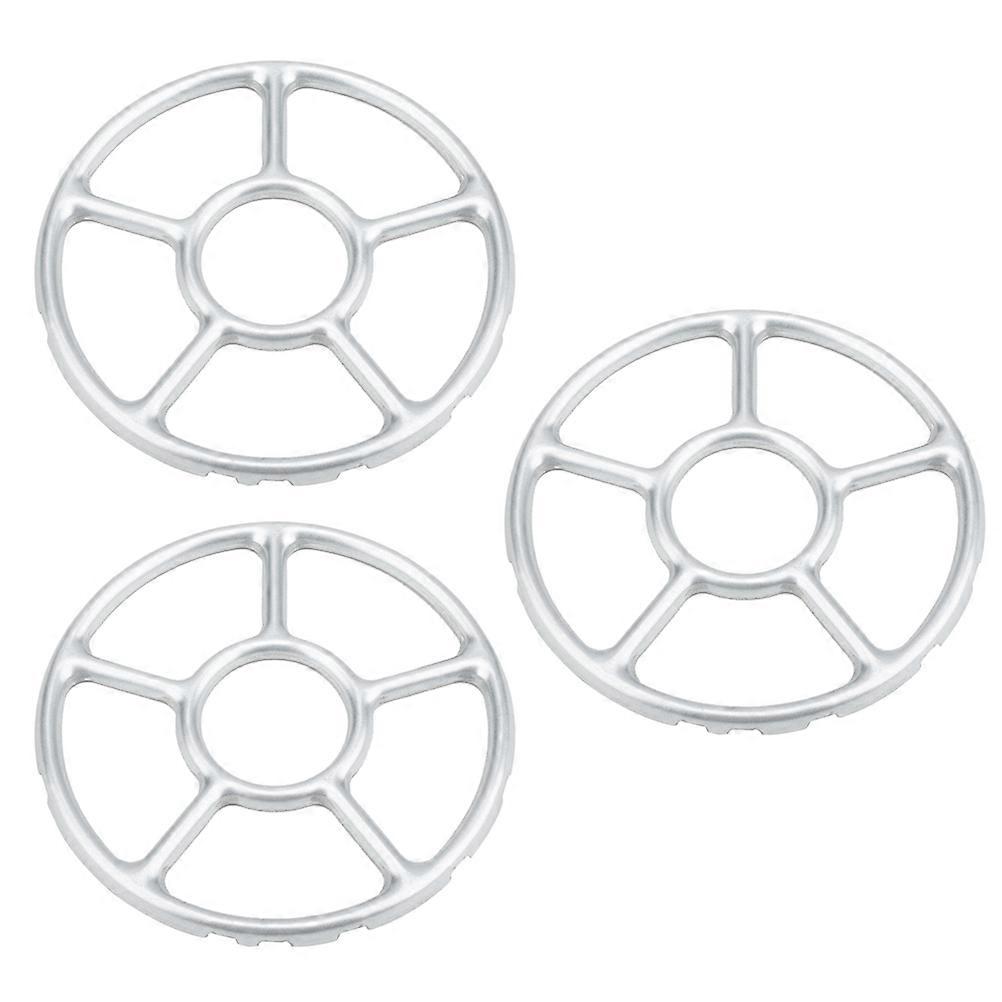 Gas Stove Pot Support Racks 6 Pcs Universal Bracket Designed For Home Kitchen Restaurant Coffee Shop Silver Color Round Shape Stability Function
