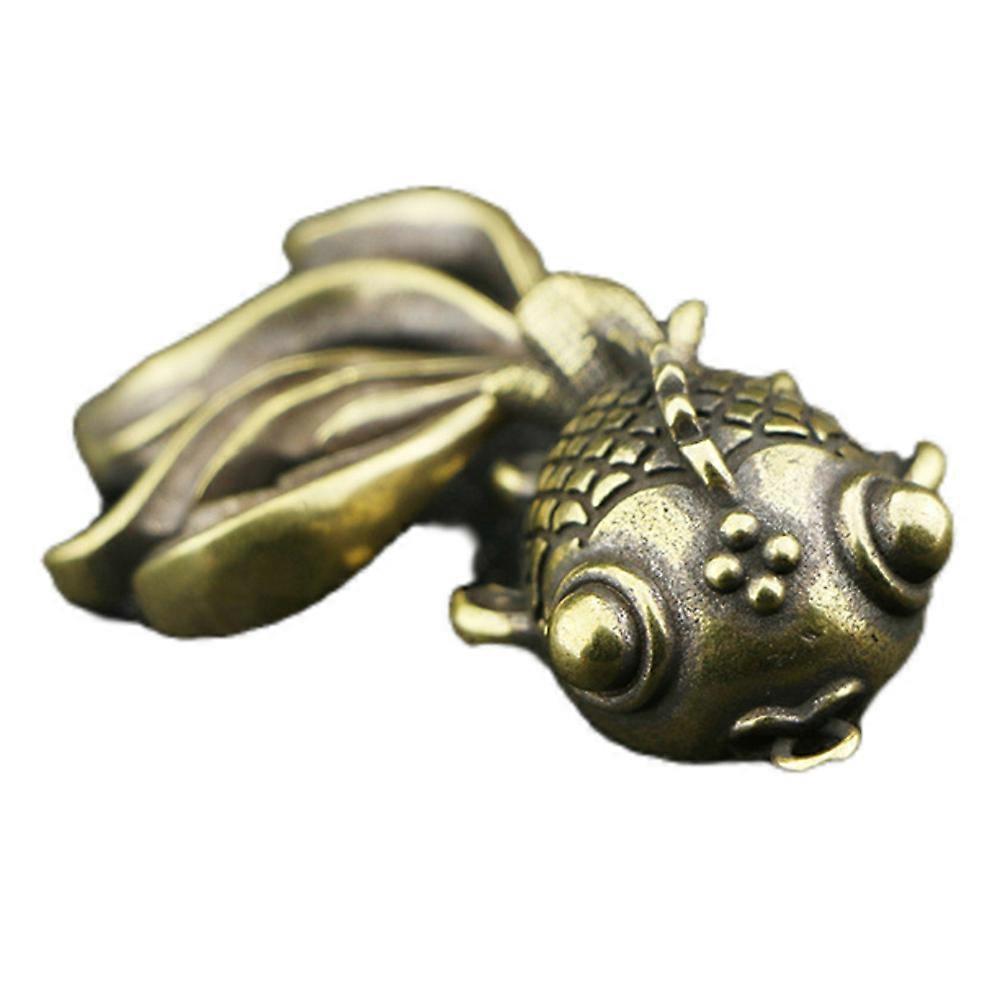 Goldfish Keychain Pendant for DIY Key Ring 2Pcs Brass Decor