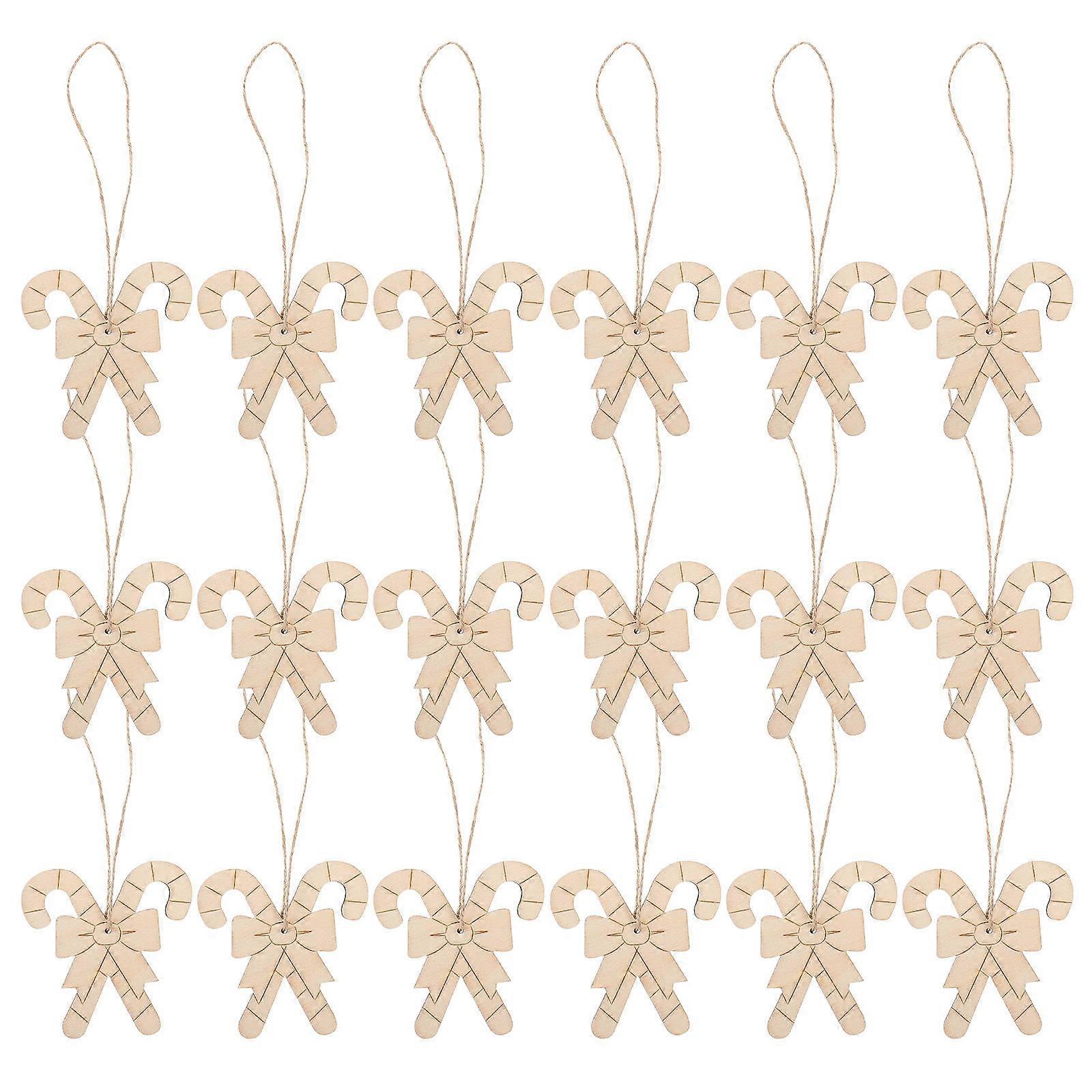 100 Pcs Blank Crutch Cutout Craft Materials For DIY Painting In Sturdy Square Shape Ideal For Holiday Celebration And Creative Decoration