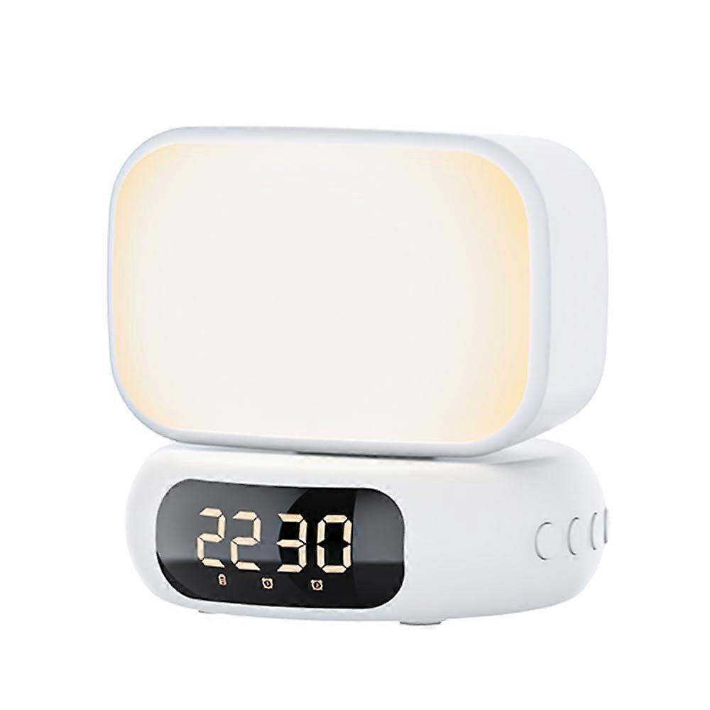Wake Up Light Alarm Clock Bluetooth Speaker Nightlight Dimmable 3 Ways 2 Alarm Clock 350 Degree Rotatable Bedside Lamp