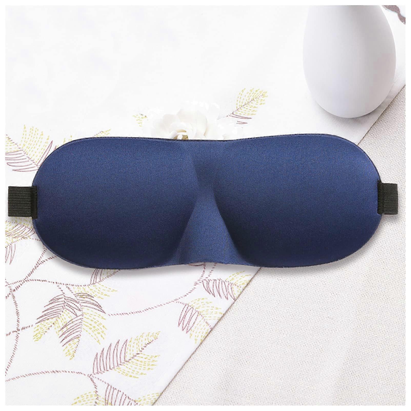 Eye Mask for Sleeping 3D Padded Navy Blue Travel Rest Aid, Soft Blindfold, Eye Relax Massager, Sleep Mask