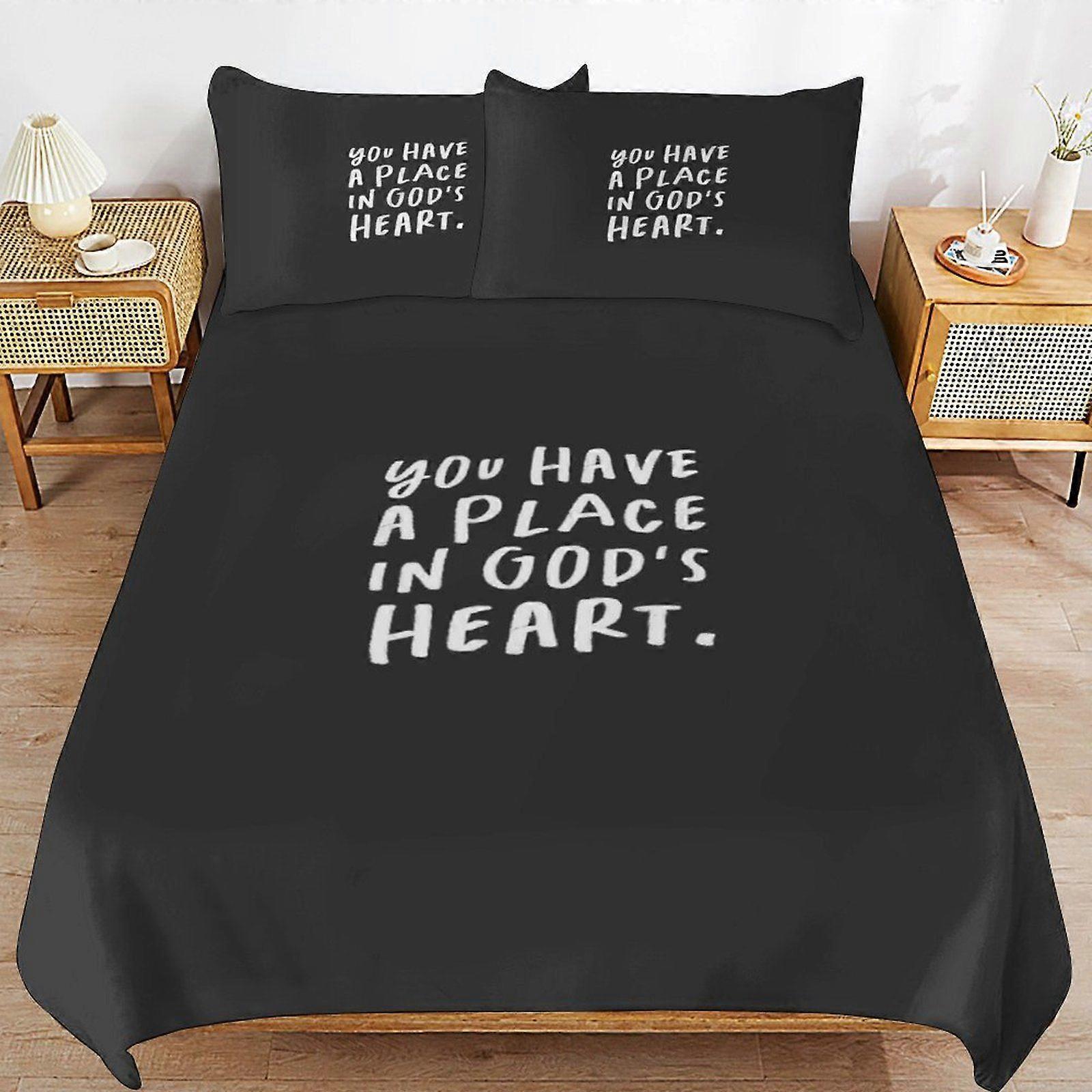 a195 The Script Simple Design Cozy Touch Lightweight Sleep Essentials Duvet Cover Sets for Home Comfort b195