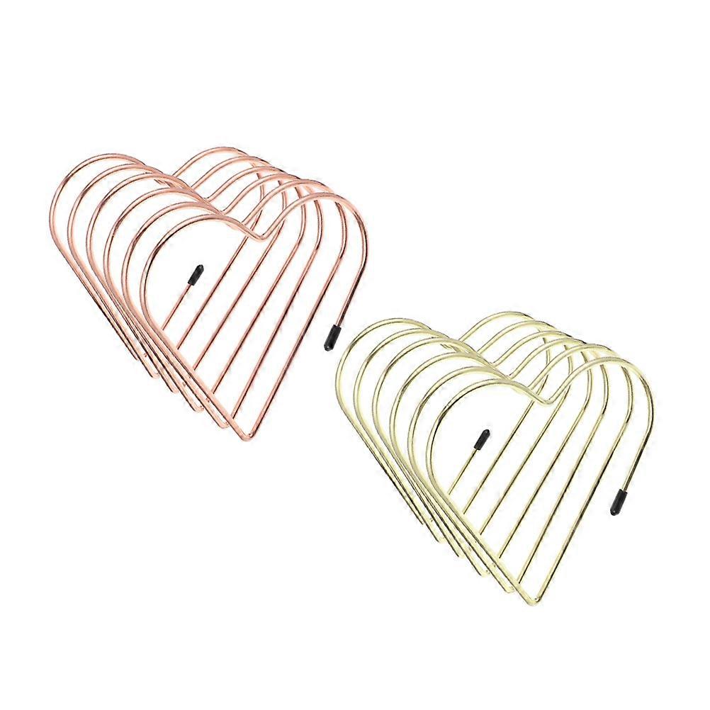 Wear-Resistant Book Holder 2Pcs Space-Saving Book Stand Holder For Home Office Elegant Heart Shape