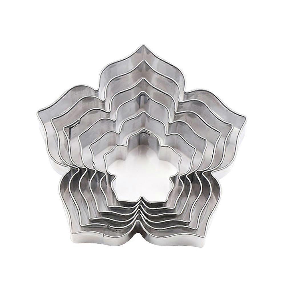 Morning Glory Shape Cookie Mold Stainless Steel for Cookie Making 3Sets