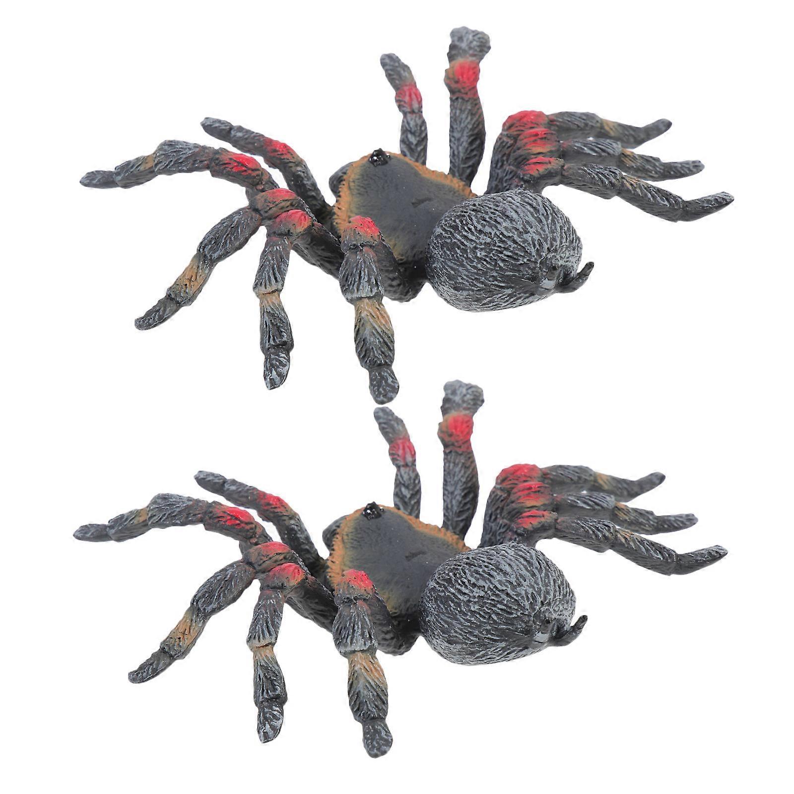 Realistic Large Spider Model for Halloween Decoration 8Pcs Simulated Spider Figurines