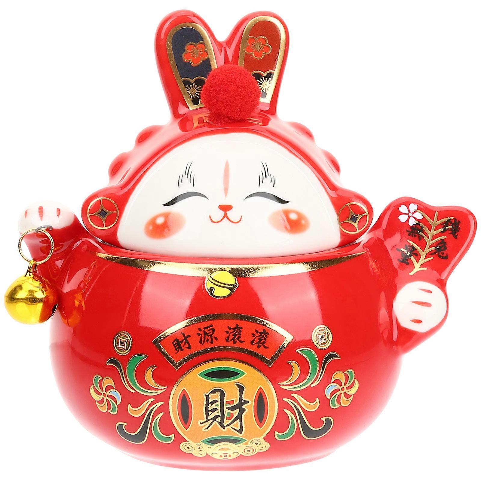 Pot à thé en céramique motif lapin, 4 pièces, pour usage domestique