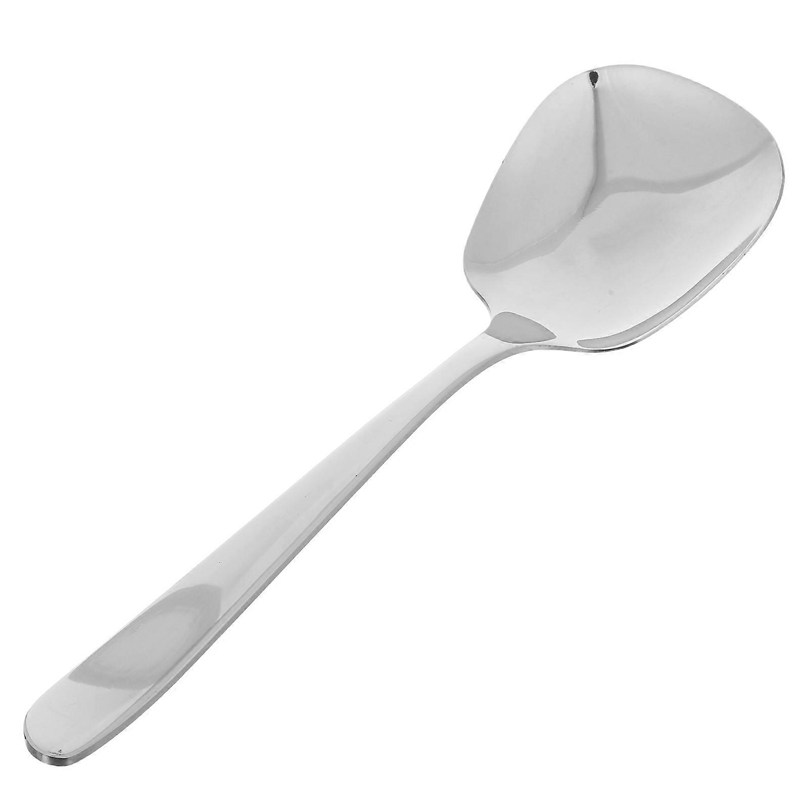 Stainless Steel Spoons Large Serving Spoons for Buffet 2Pcs Silver