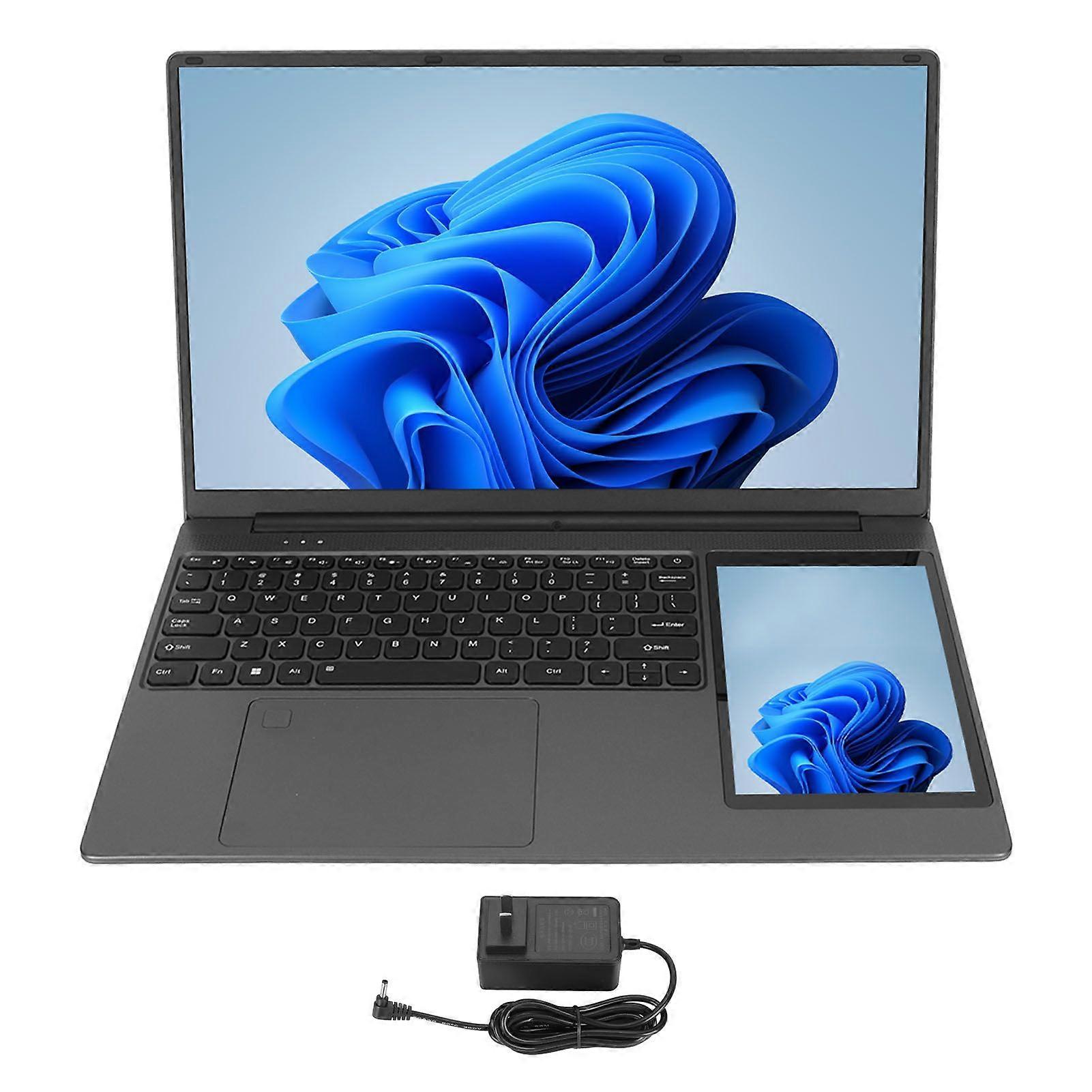 Double Screen Laptop 15.6in UHD 16GB RAM 7in Touchscreen 2.9GHz Quad Core 7000mAh Laptop Computer with Camera 100240V 16GB RAM and 512GB US Plug
