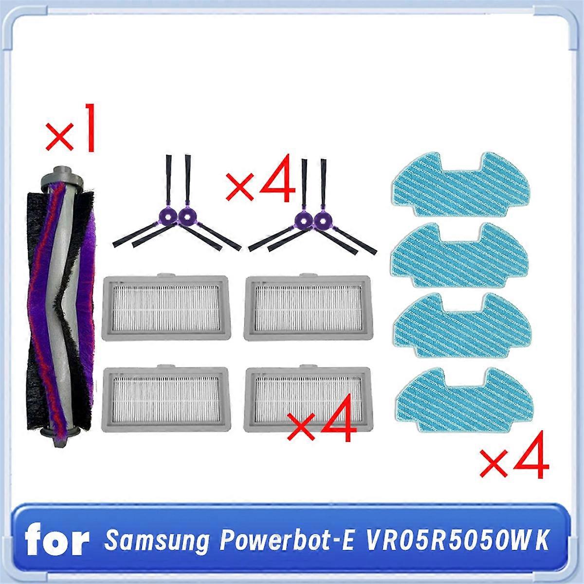 13 Pcs Powerbot-E VR05R5050WK Self Emptying Robot Vacuum Roller Side Brush HEPA Filter Mop Pad