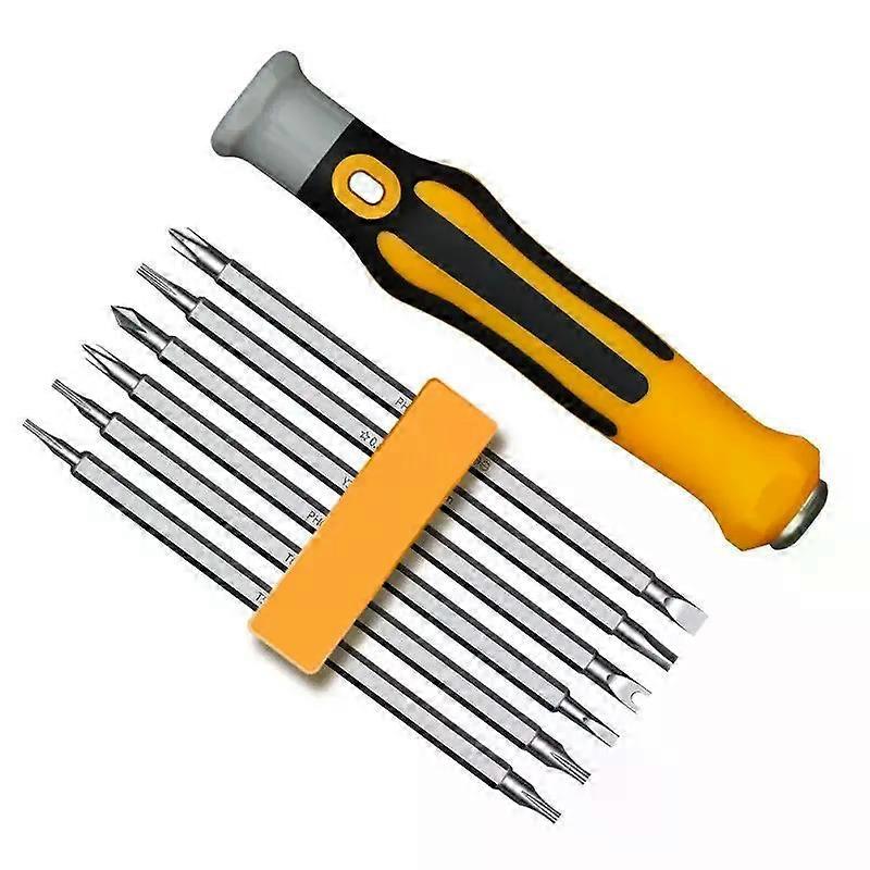 12 In 1 Magnetic Screwdriver Set Cross Flat Shaped Screwdriver Head Multifunctional Precision Handheld Maintenance Tool