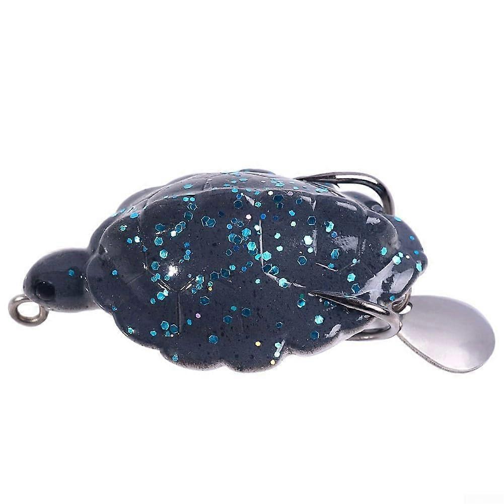 Topwater Frog Lure Hollow Body With Weighted Double Hooks Silicone For Bass Pike Snakehead 1# Color 5.5CM 13.4G