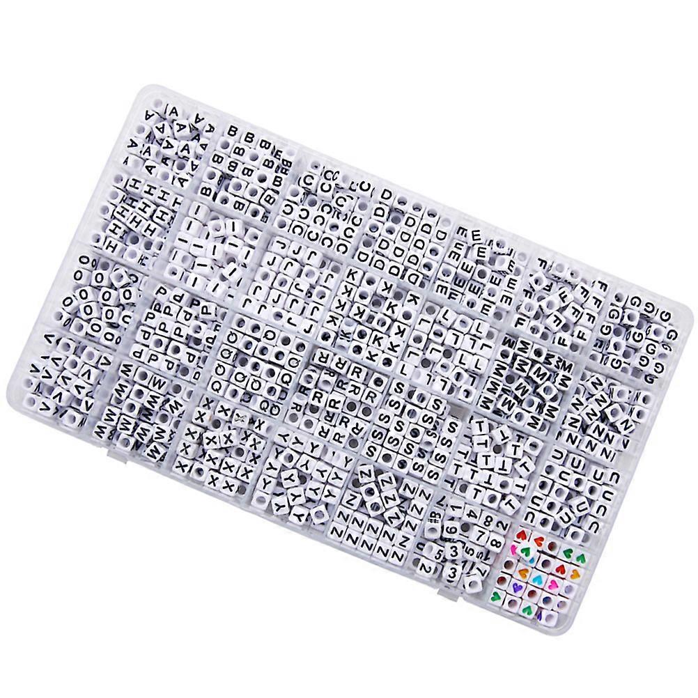 Number Beads Acrylic Bracelet Bead for Bracelet Making 4 Boxes Assorted Color