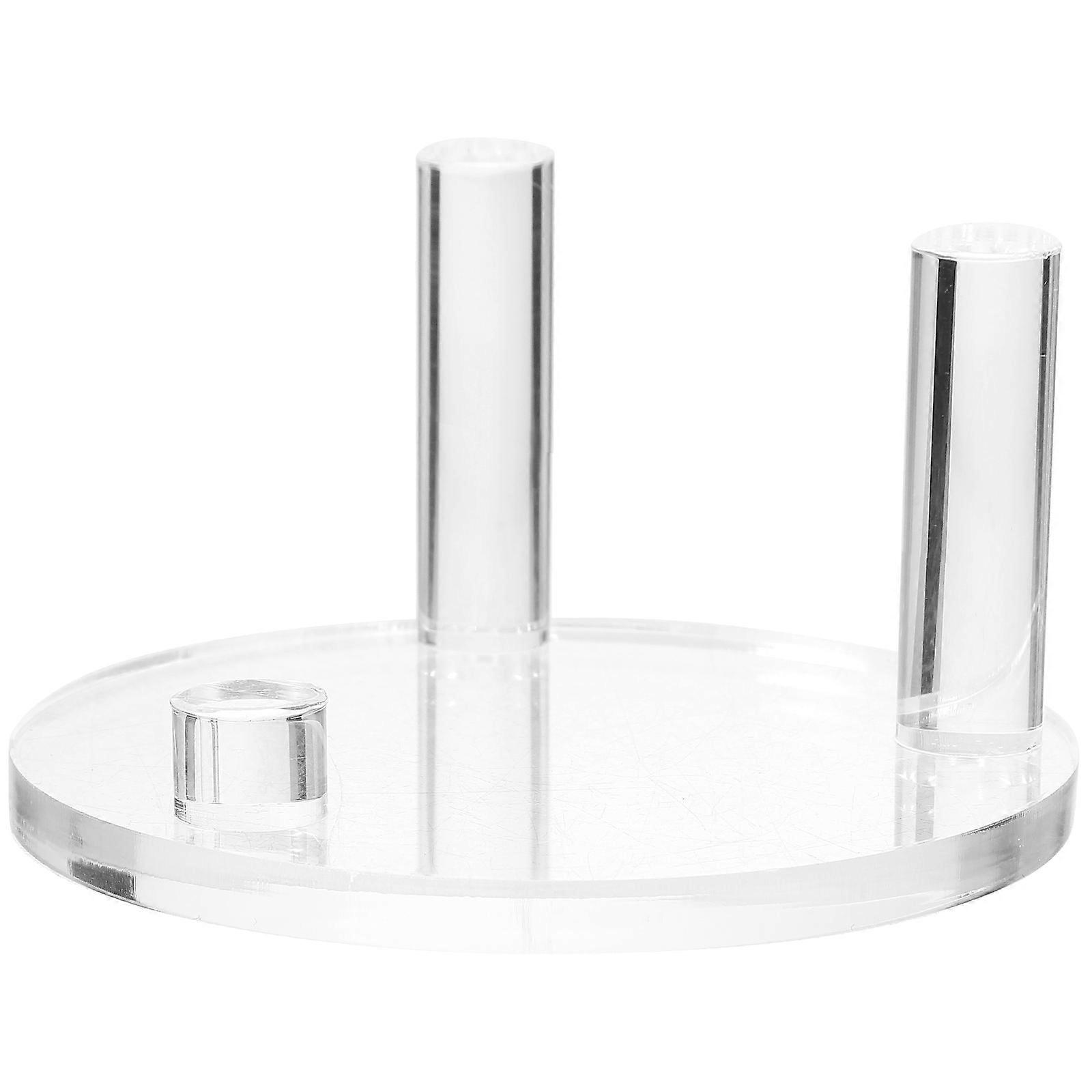 Acrylic Pedestal Stand for Display 2Pcs Clear Three-Peg Display Easel Stands