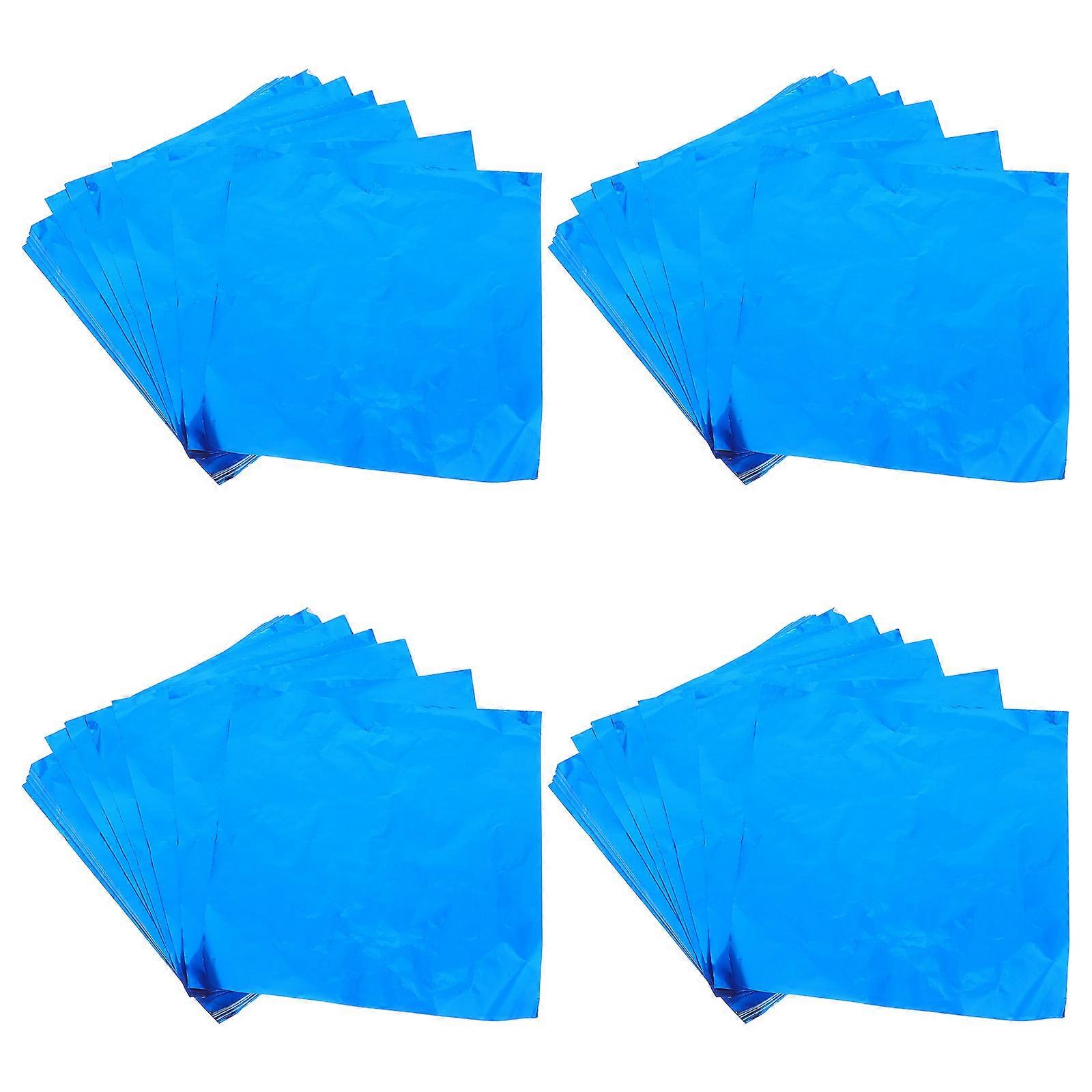 Kitchen Use Aluminum Foil Food Packaging 400Pcs Blue Candy Wrapper