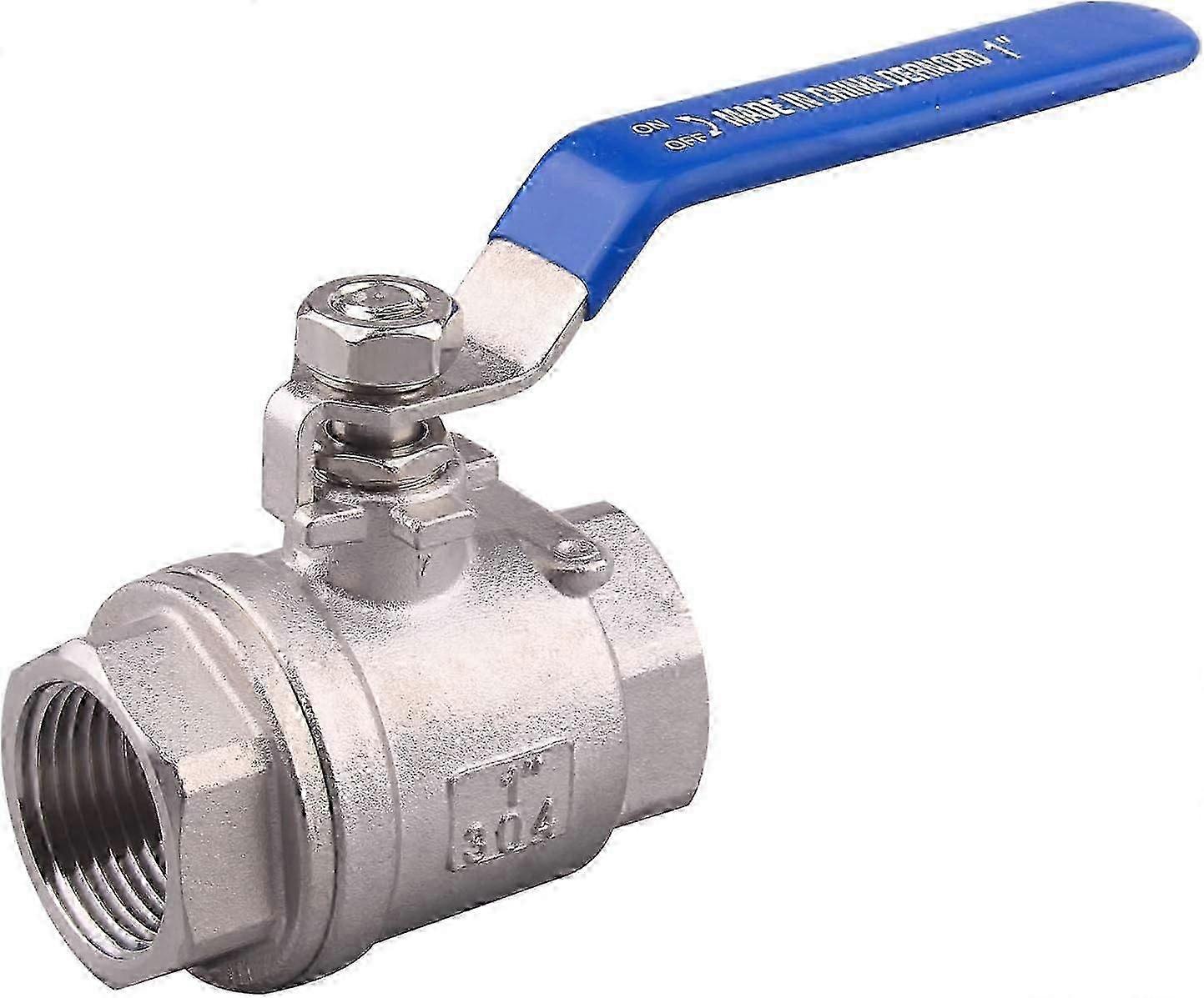 صمام كروي كامل المنفذ من الفولاذ المقاوم للصدأ 304 شديد التحمل للمياه والنفط والغاز مع مقابض قفل زرقاء (3/8 "NPT)