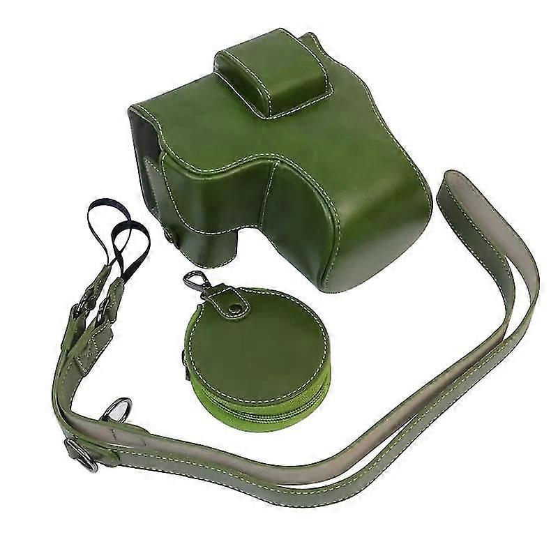 För Canon Eos R8 Kameraväska i PU-läder, batteriöppningsdesign, skyddande skyddsfodral